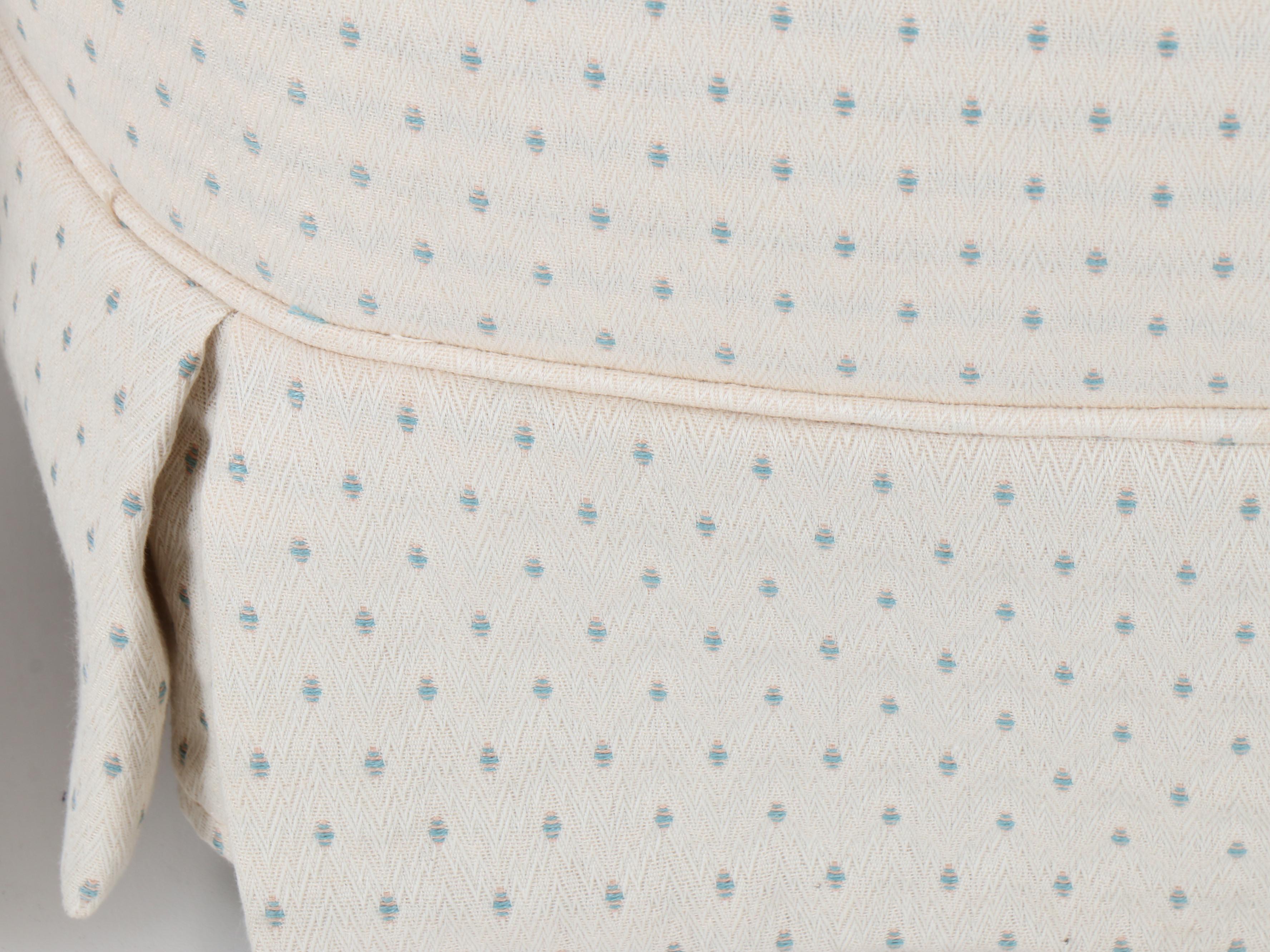 Pair of Arcadian Furniture Co. Art Deco Style Upholstered Barrel-Back Chairs