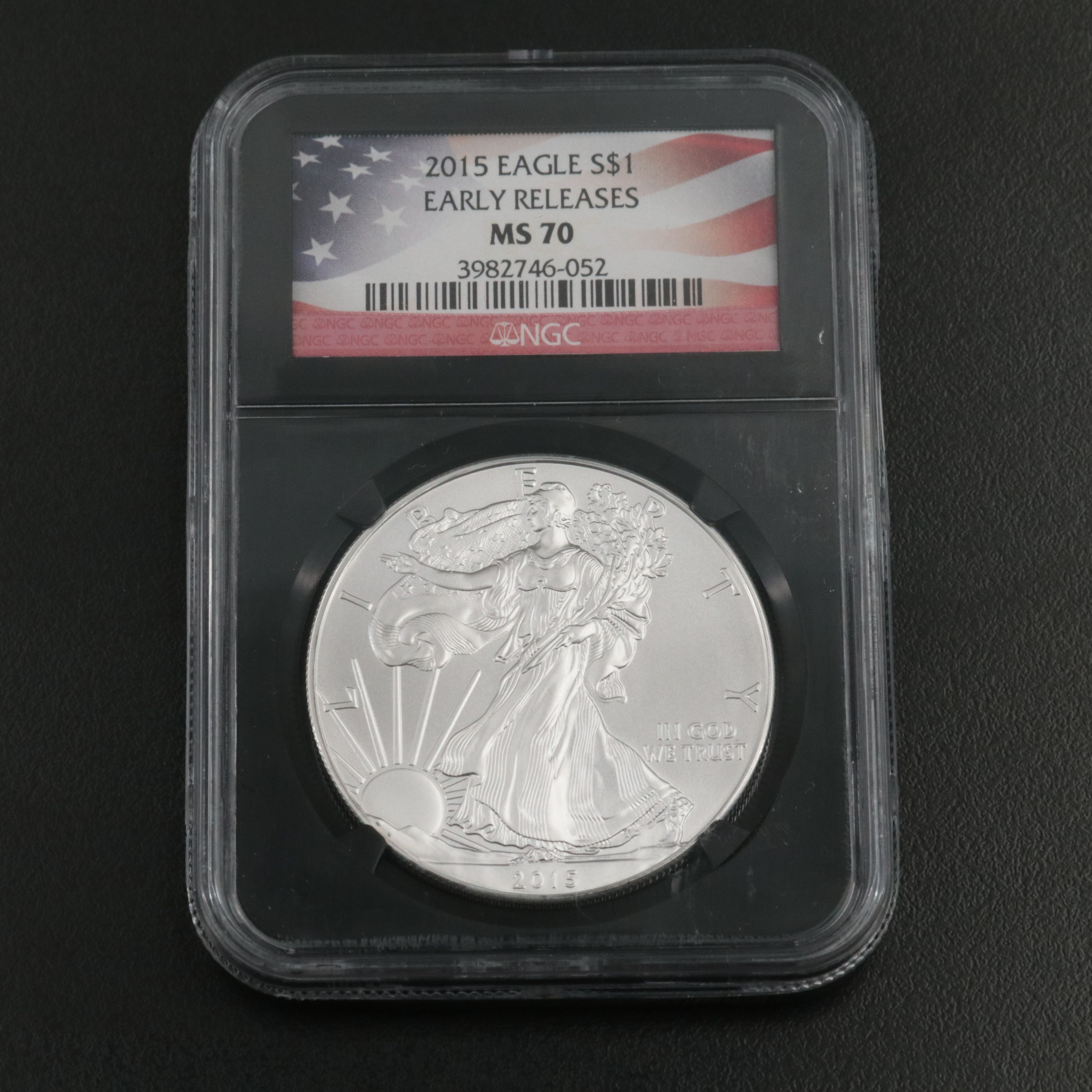 NGC Graded MS70 2015 $1 American Silver Eagle