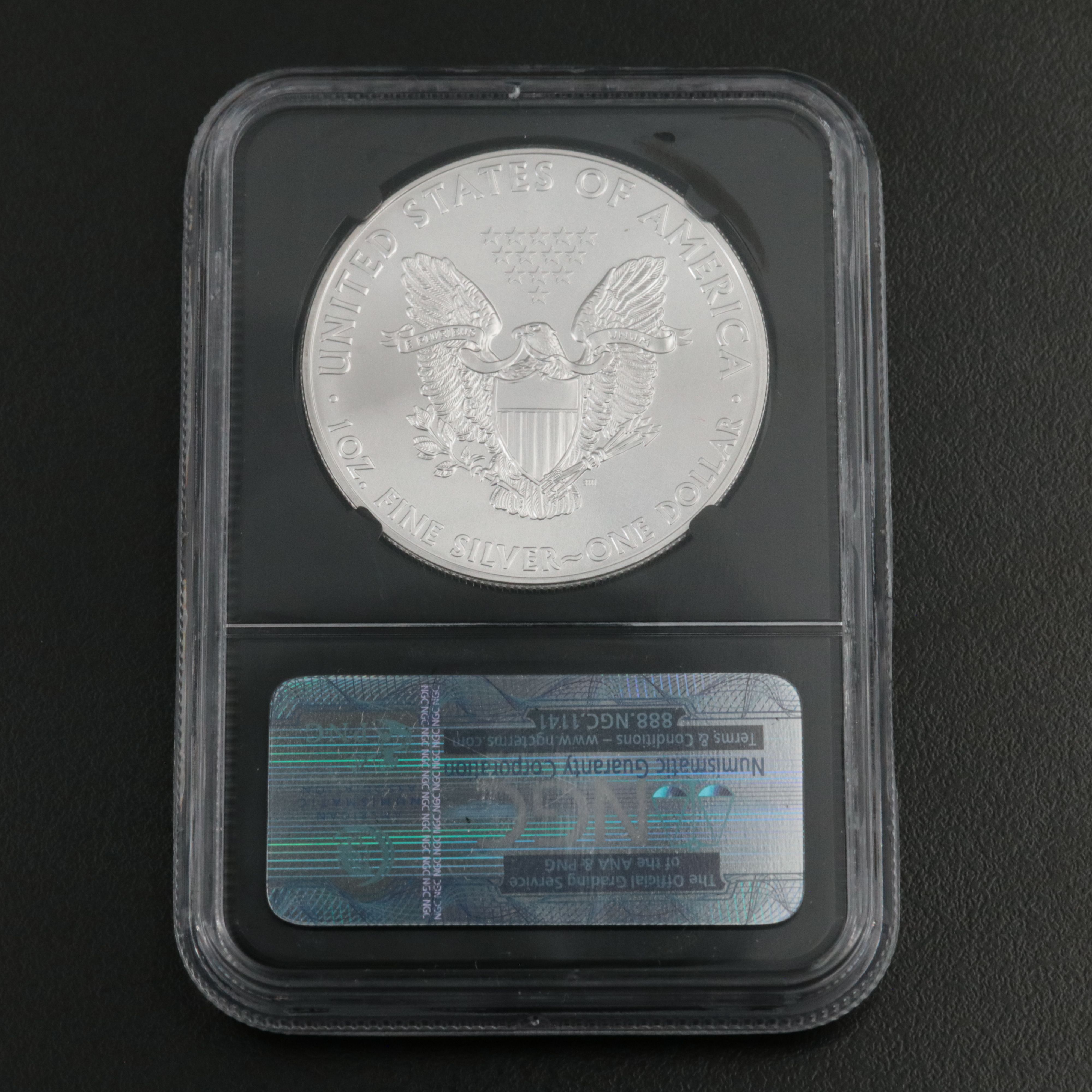 NGC Graded MS70 2015 $1 American Silver Eagle