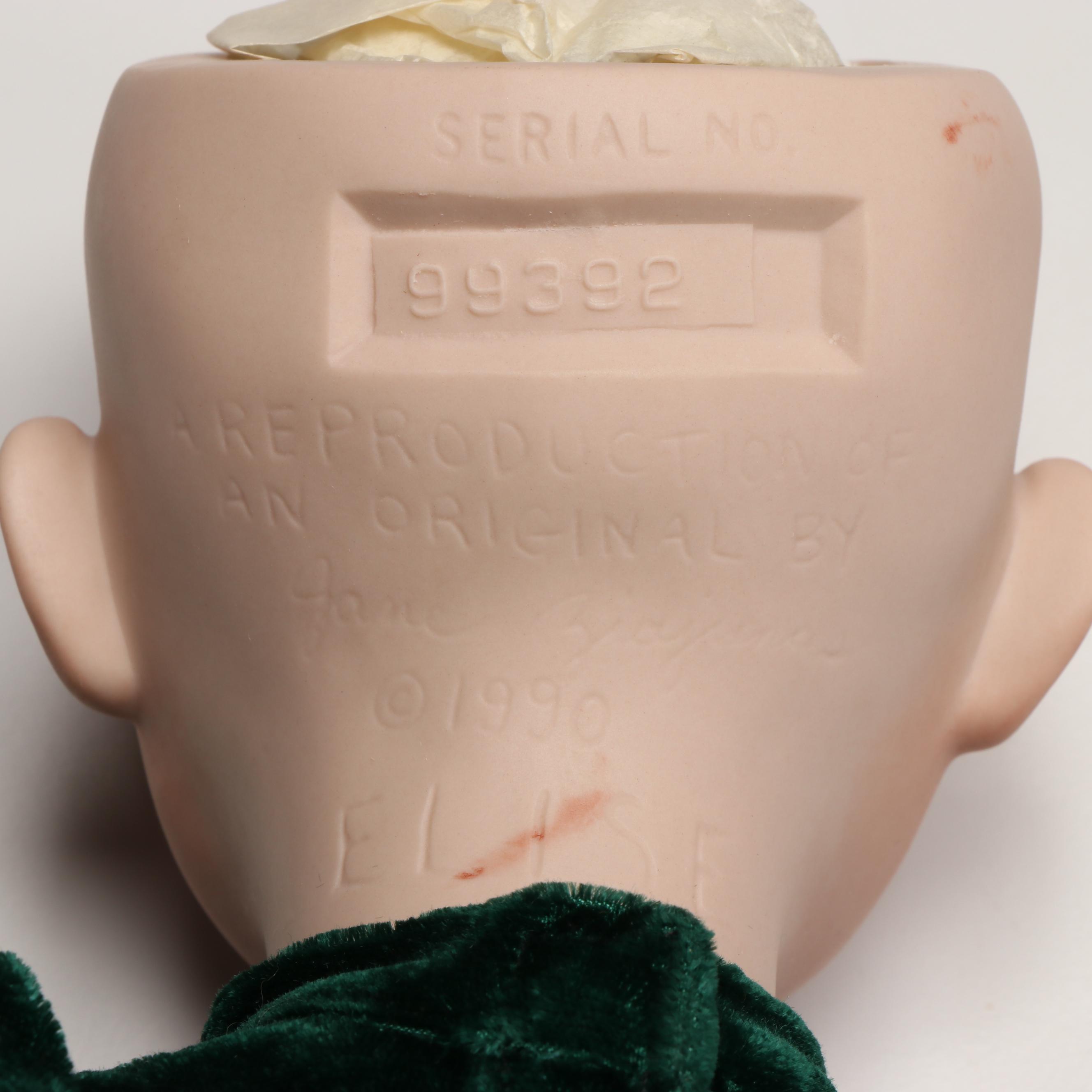 "Dance of the Sugar Plum Fairy" and "Natacha" Porcelain Dolls with Wooden Sled