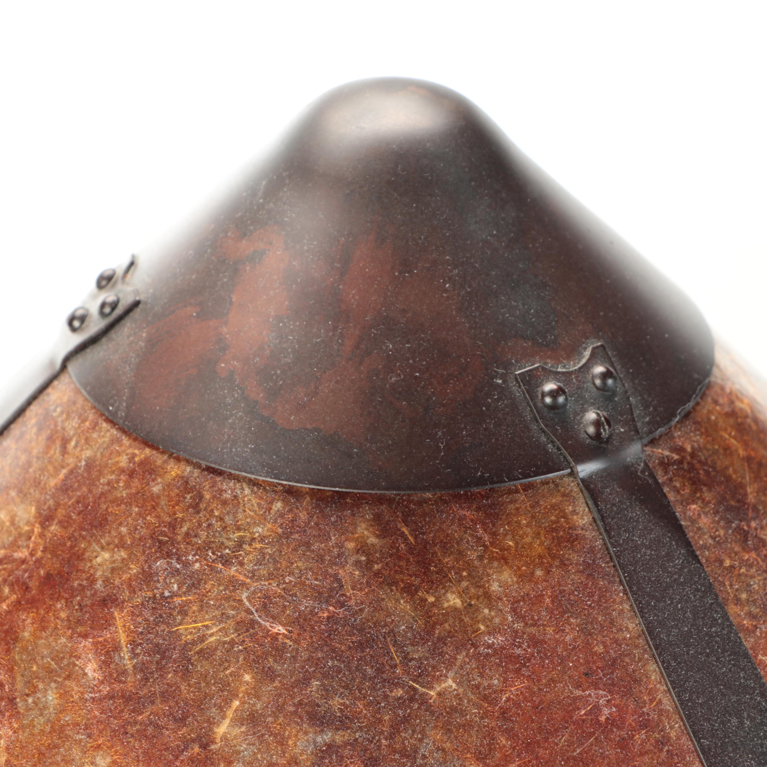 Arts and Crafts Style Mica and Copper Table Lamp, Late 20th Century