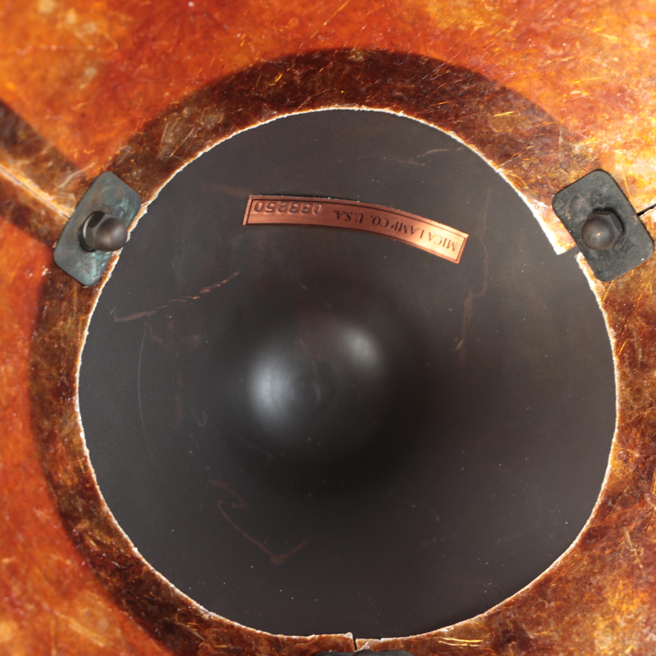 Arts and Crafts Style Mica and Copper Table Lamp, Late 20th Century