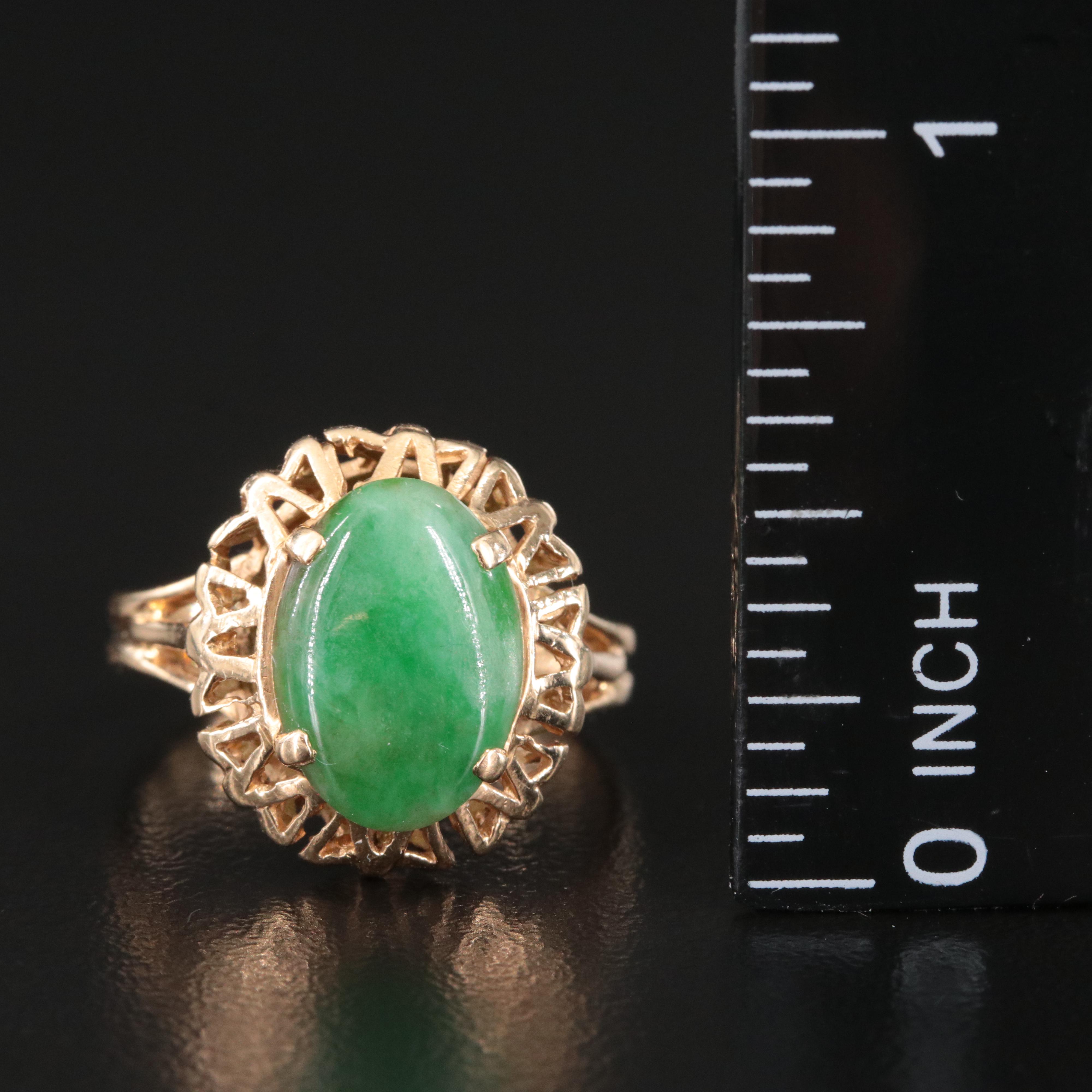 14K Jadeite Ring