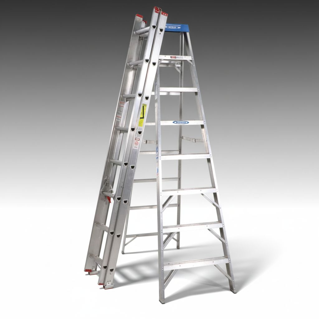 Werner 16' Extension Ladder and Werner 8' Step Ladder