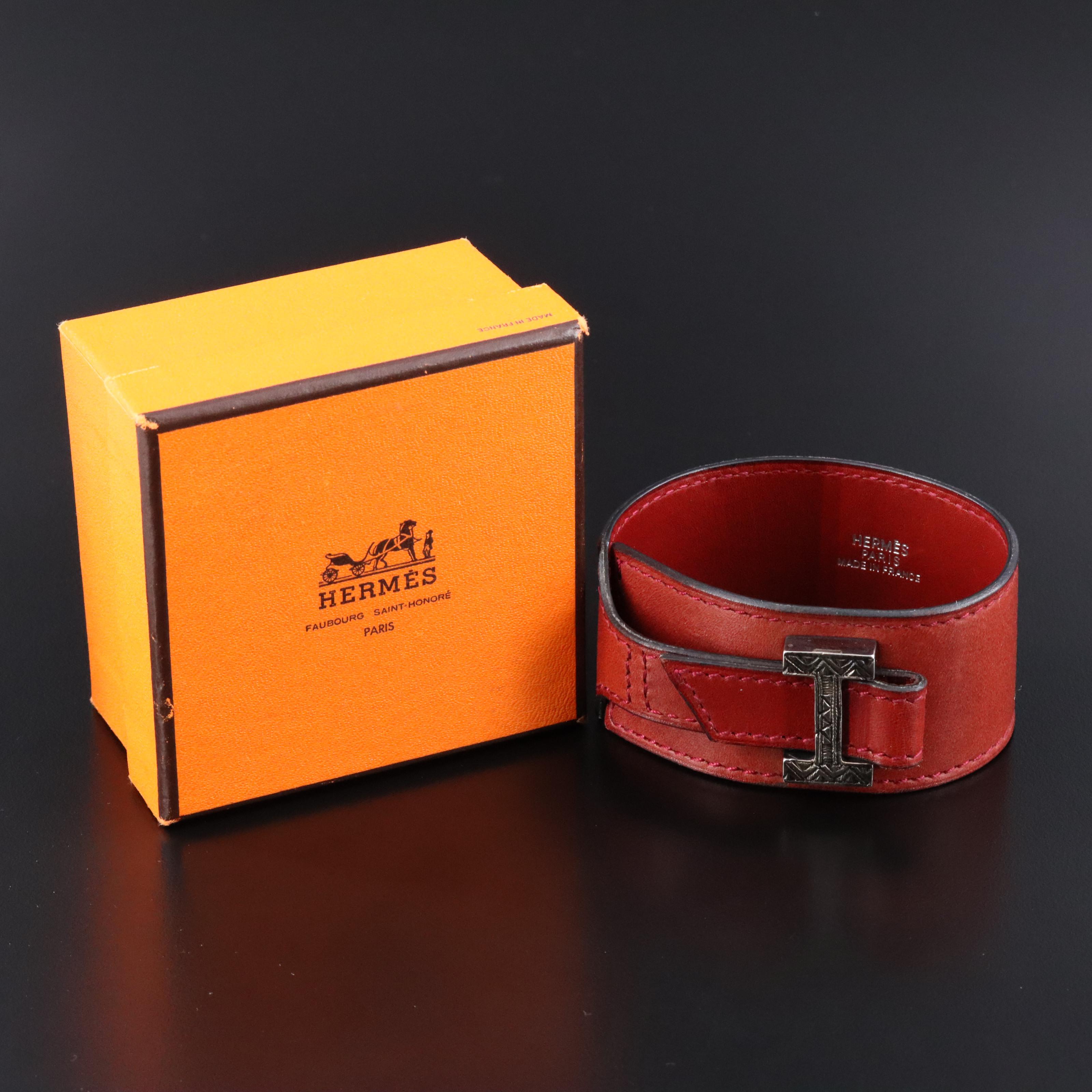 Hermès Artemis Toureg Leather Bracelet