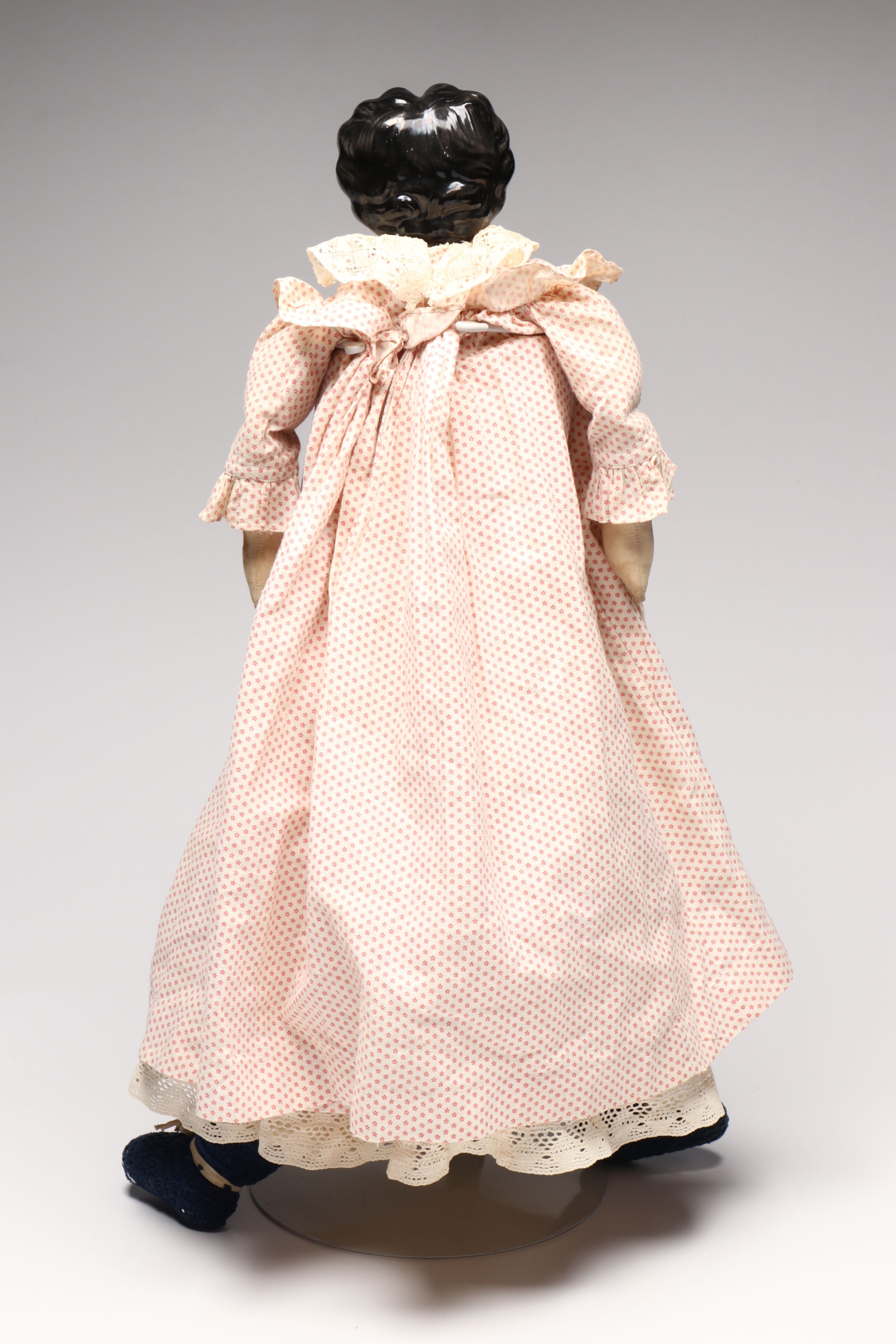 Victorian Style China Head Doll with Raggedy Ann Style and Other Rag Doll