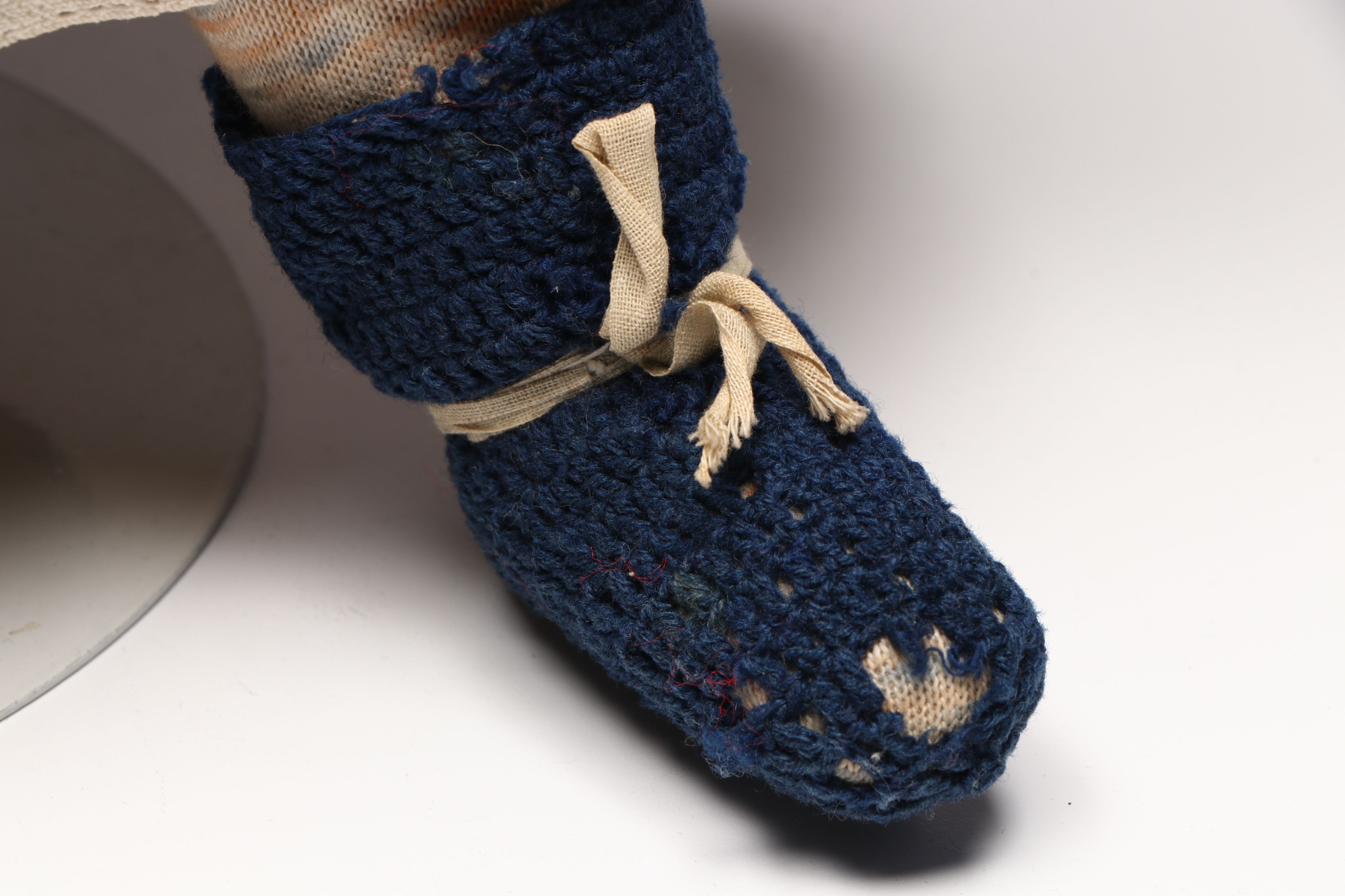 Victorian Style China Head Doll with Raggedy Ann Style and Other Rag Doll