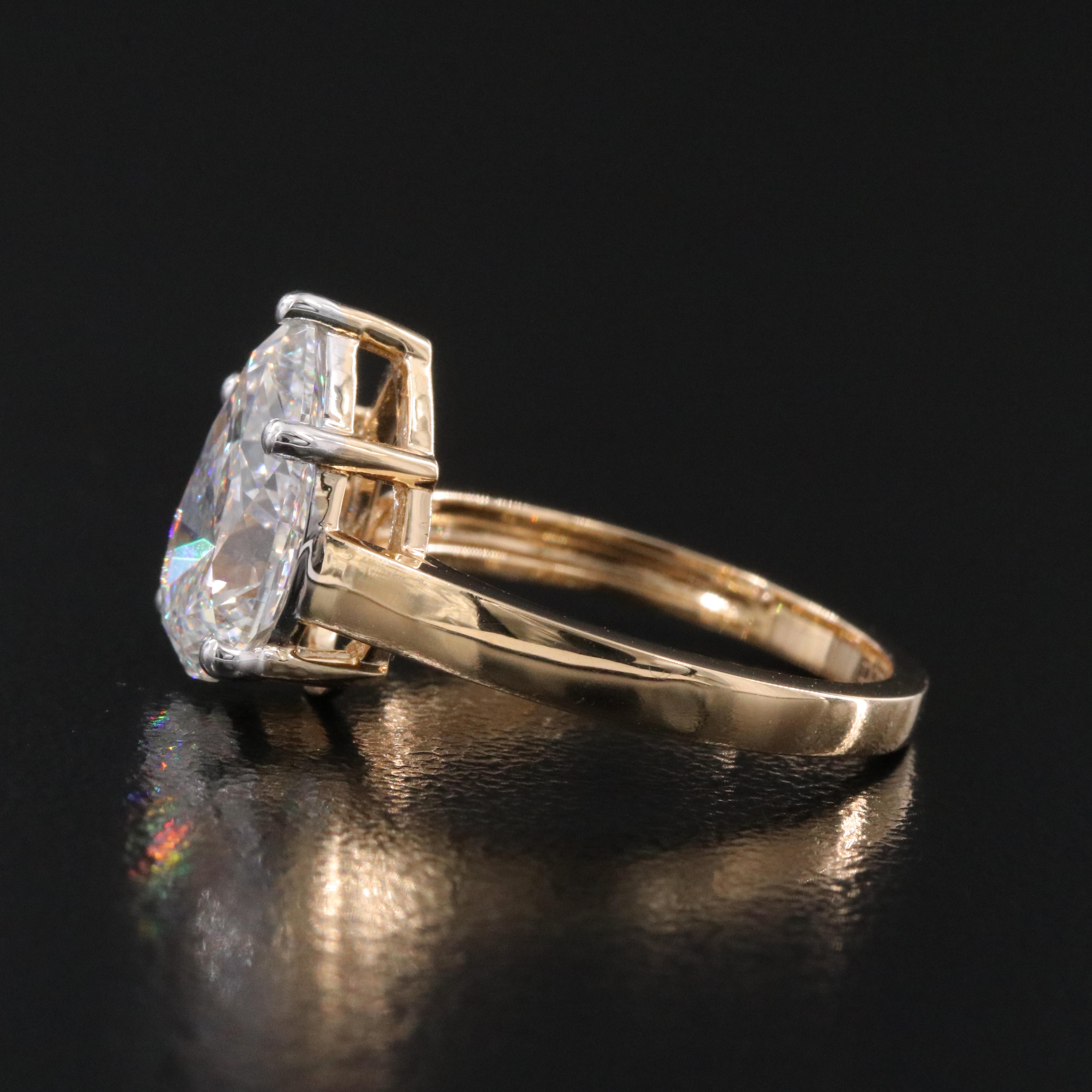 18K 2.85 CT Lab Grown Diamond Solitaire Ring with IGI Report