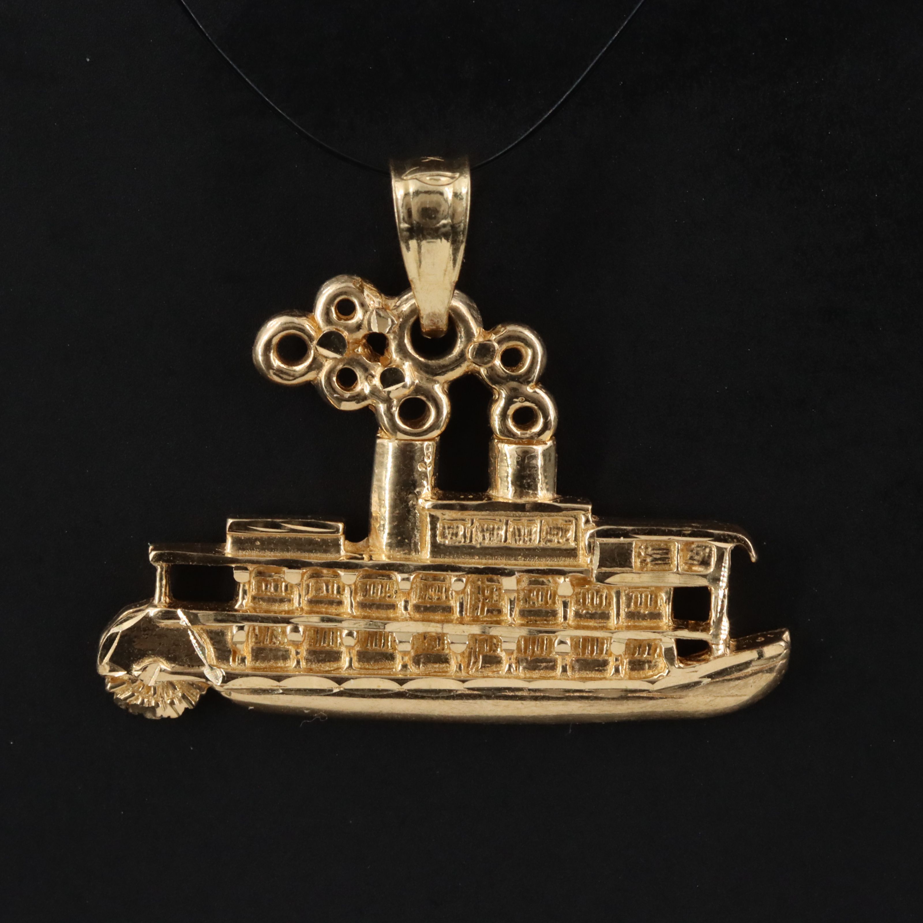 14K Ferry Boat Pendant