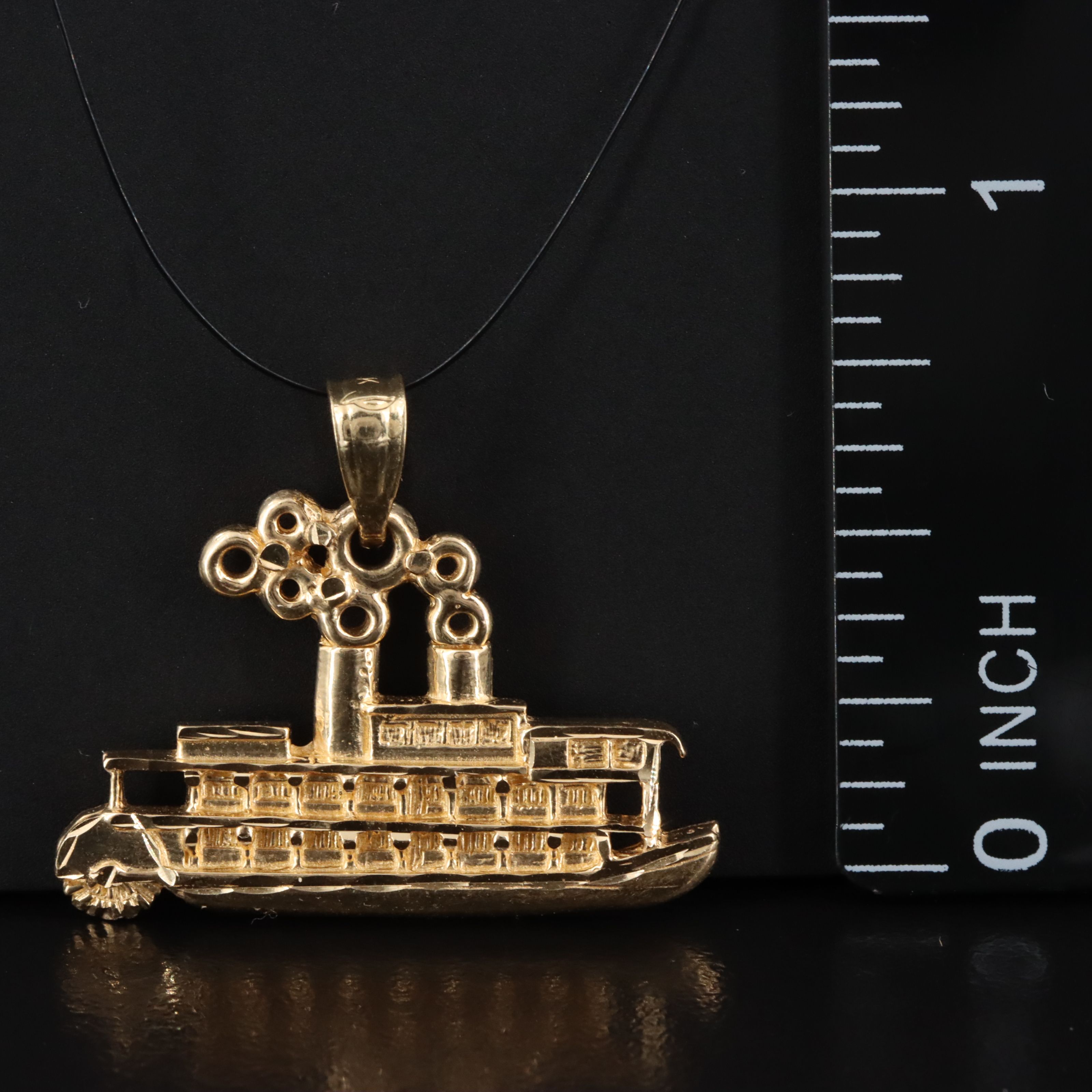 14K Ferry Boat Pendant