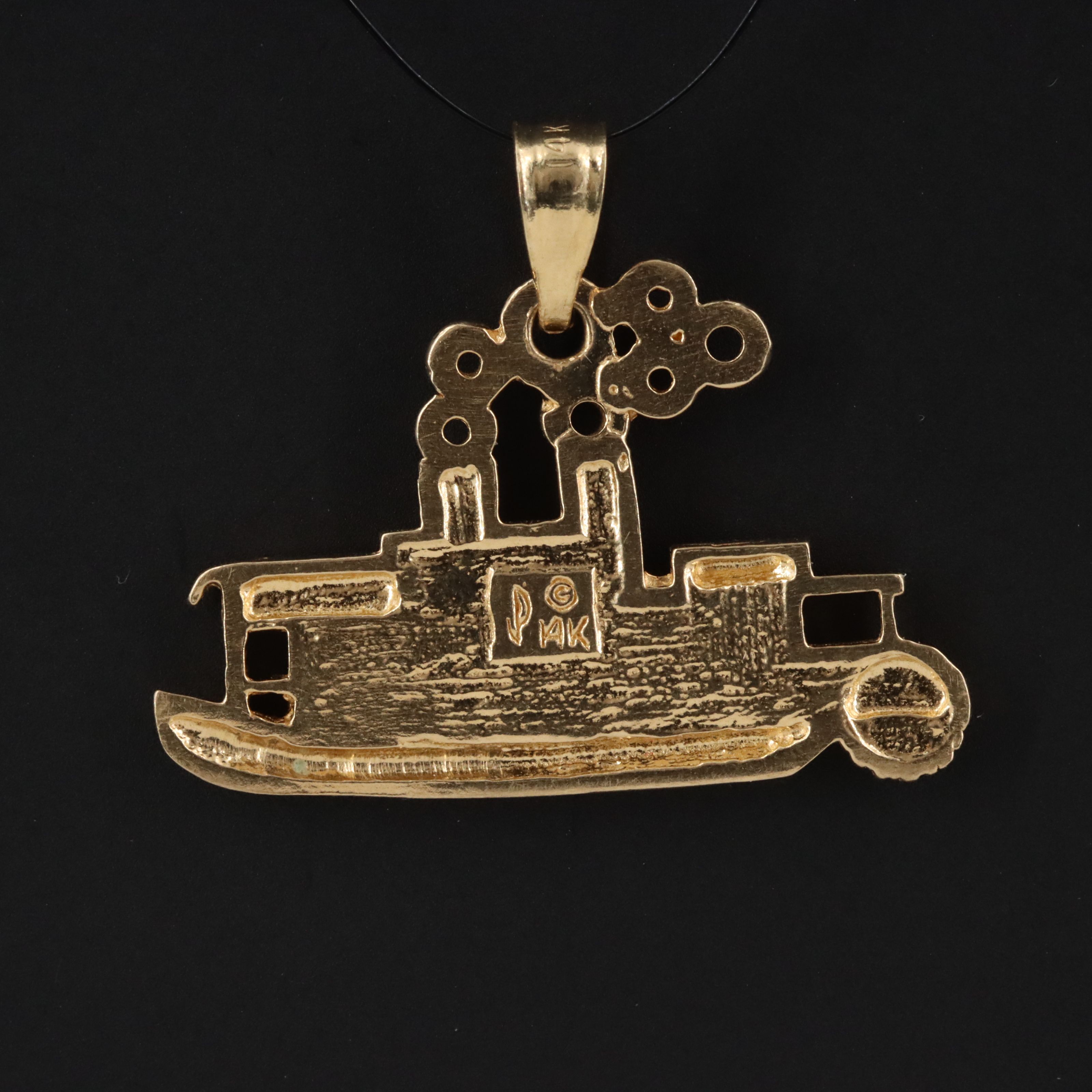 14K Ferry Boat Pendant