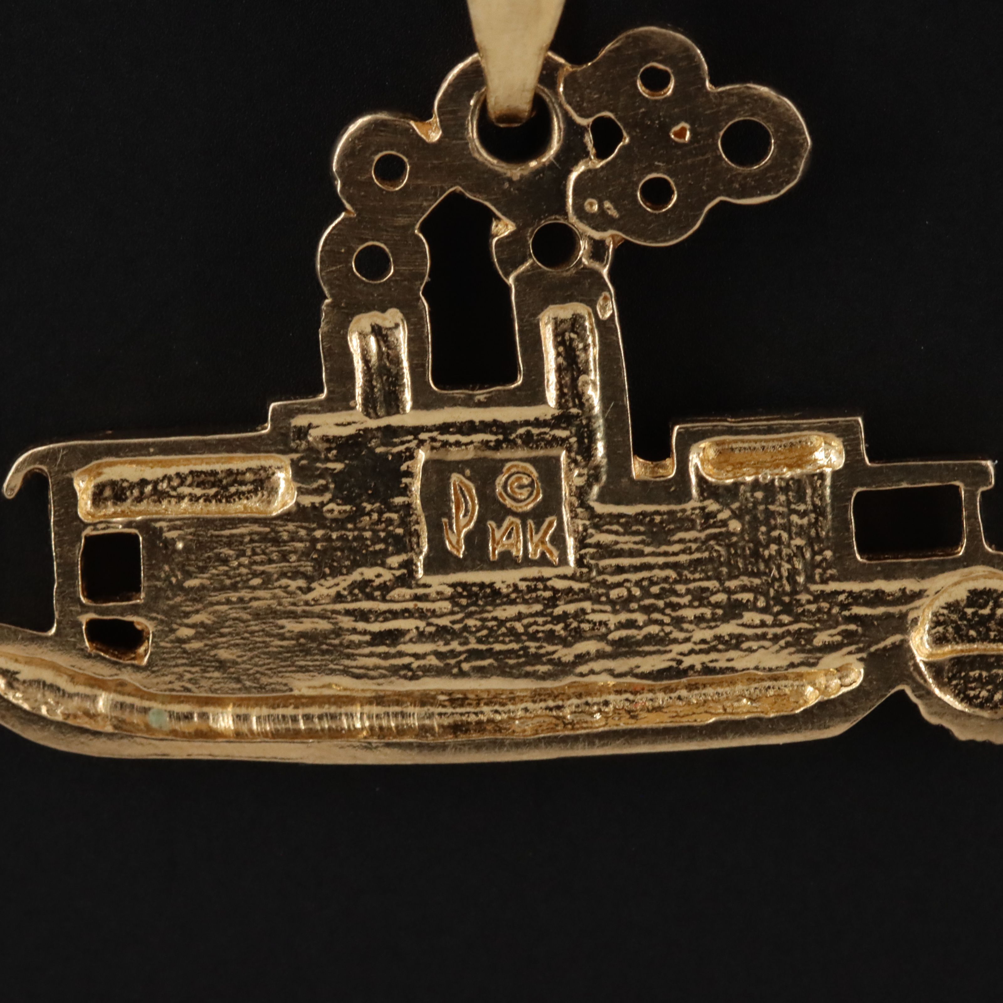 14K Ferry Boat Pendant