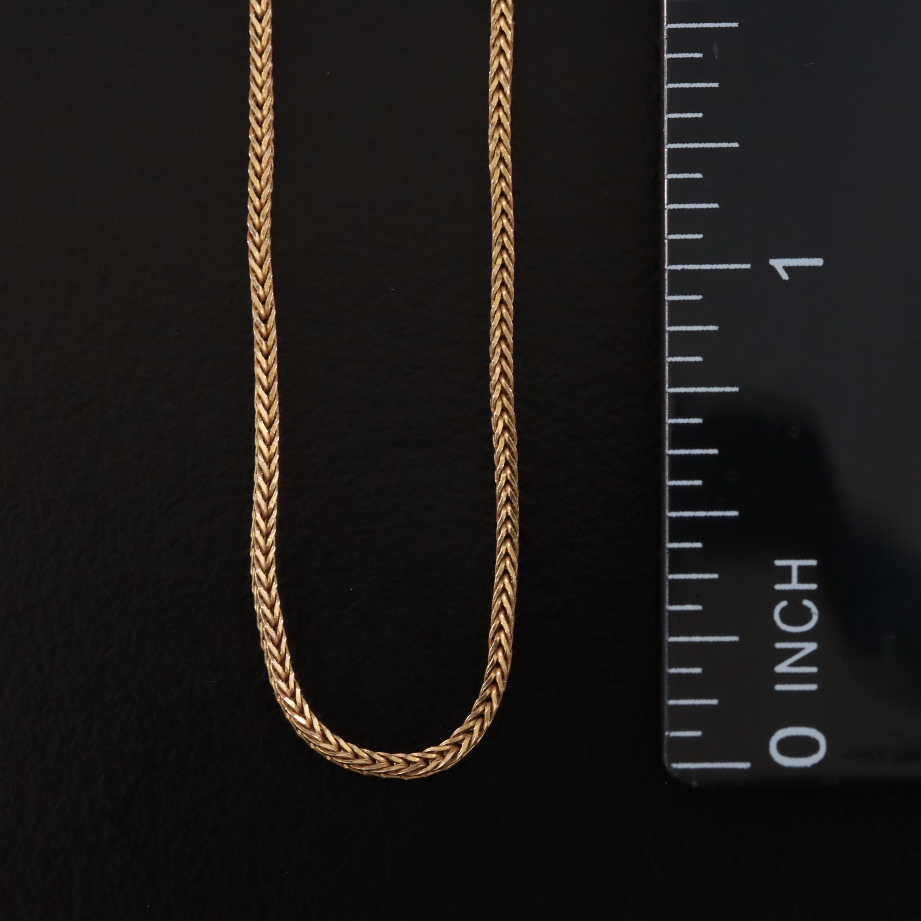 Italian 14K Foxtail Chain Necklace