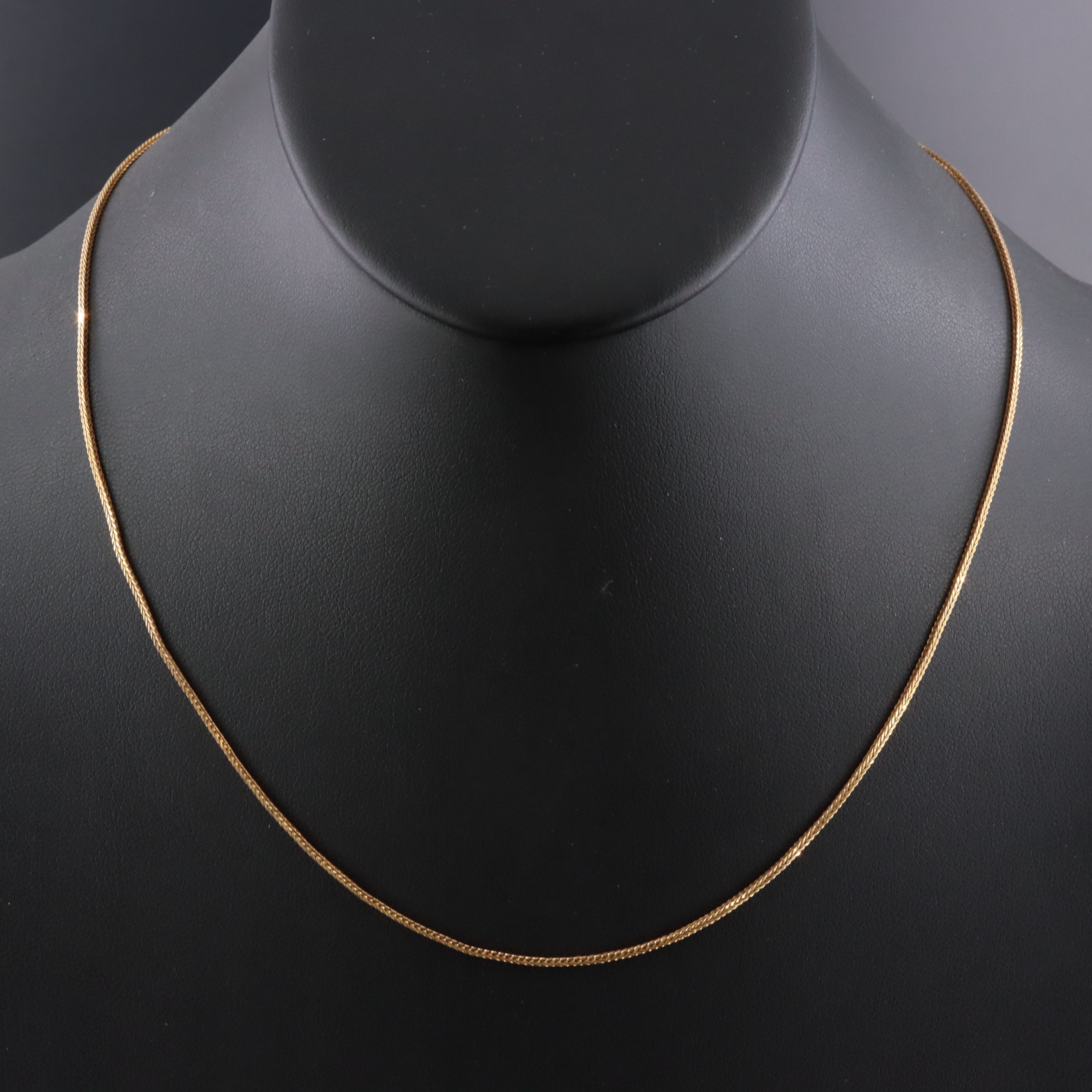 Italian 14K Foxtail Chain Necklace