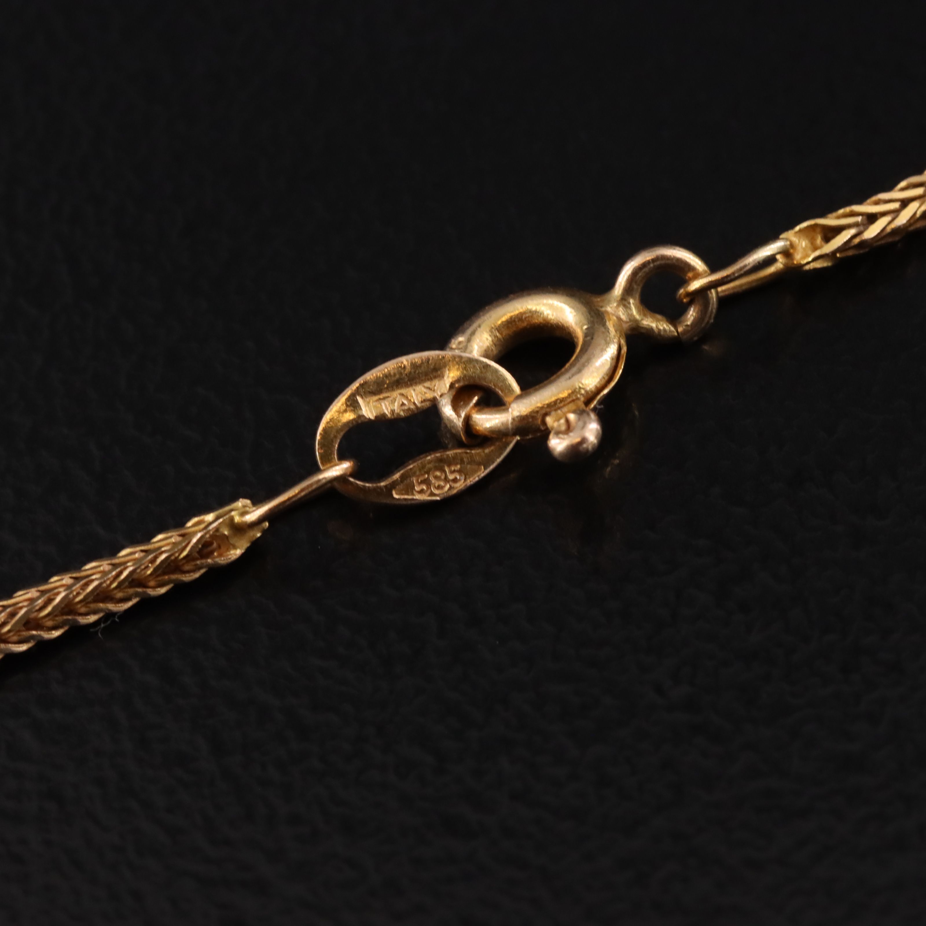 Italian 14K Foxtail Chain Necklace