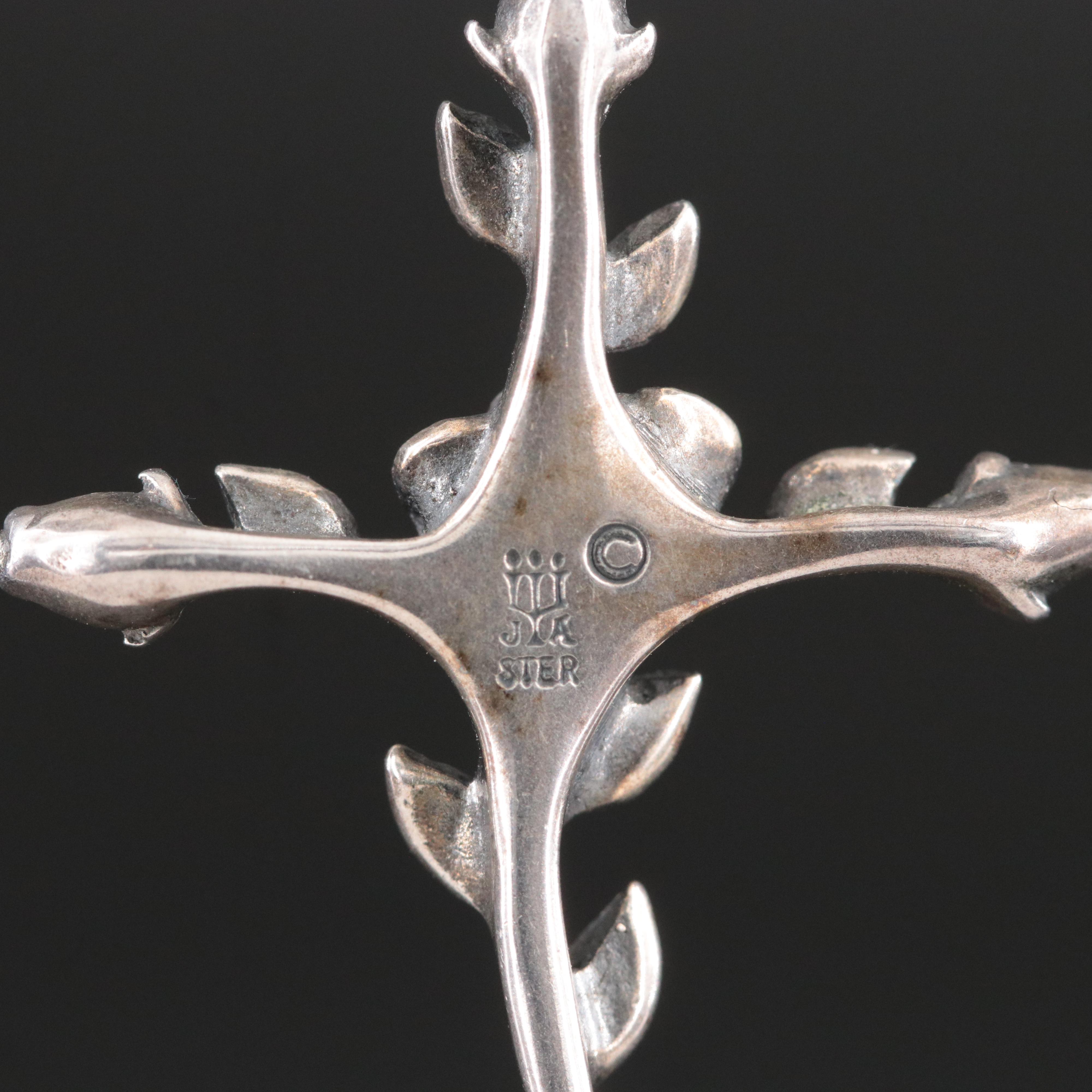 James Avery Sterling Rosebud Cross Pendant
