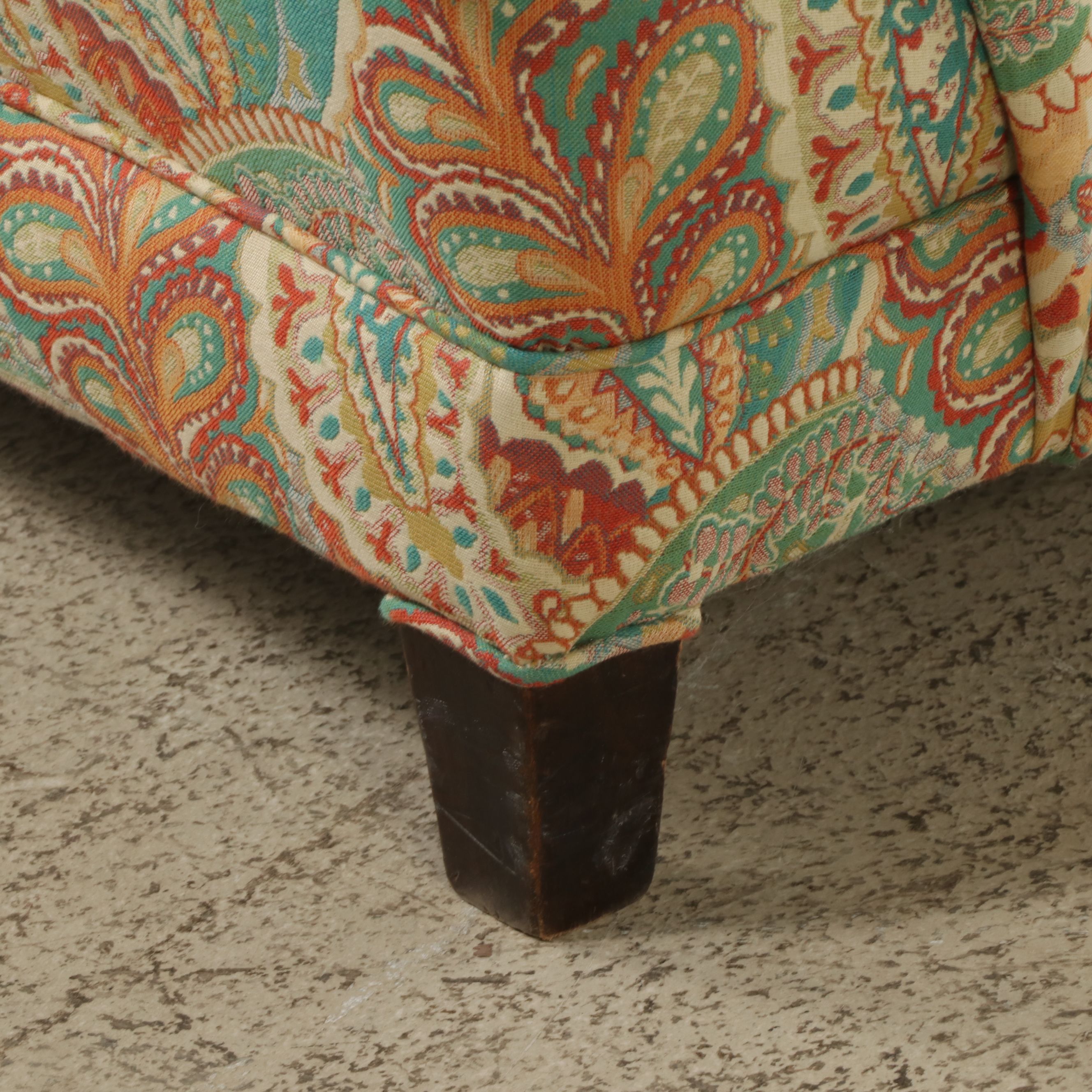 Contemporary Paisley Upholstered Armchair