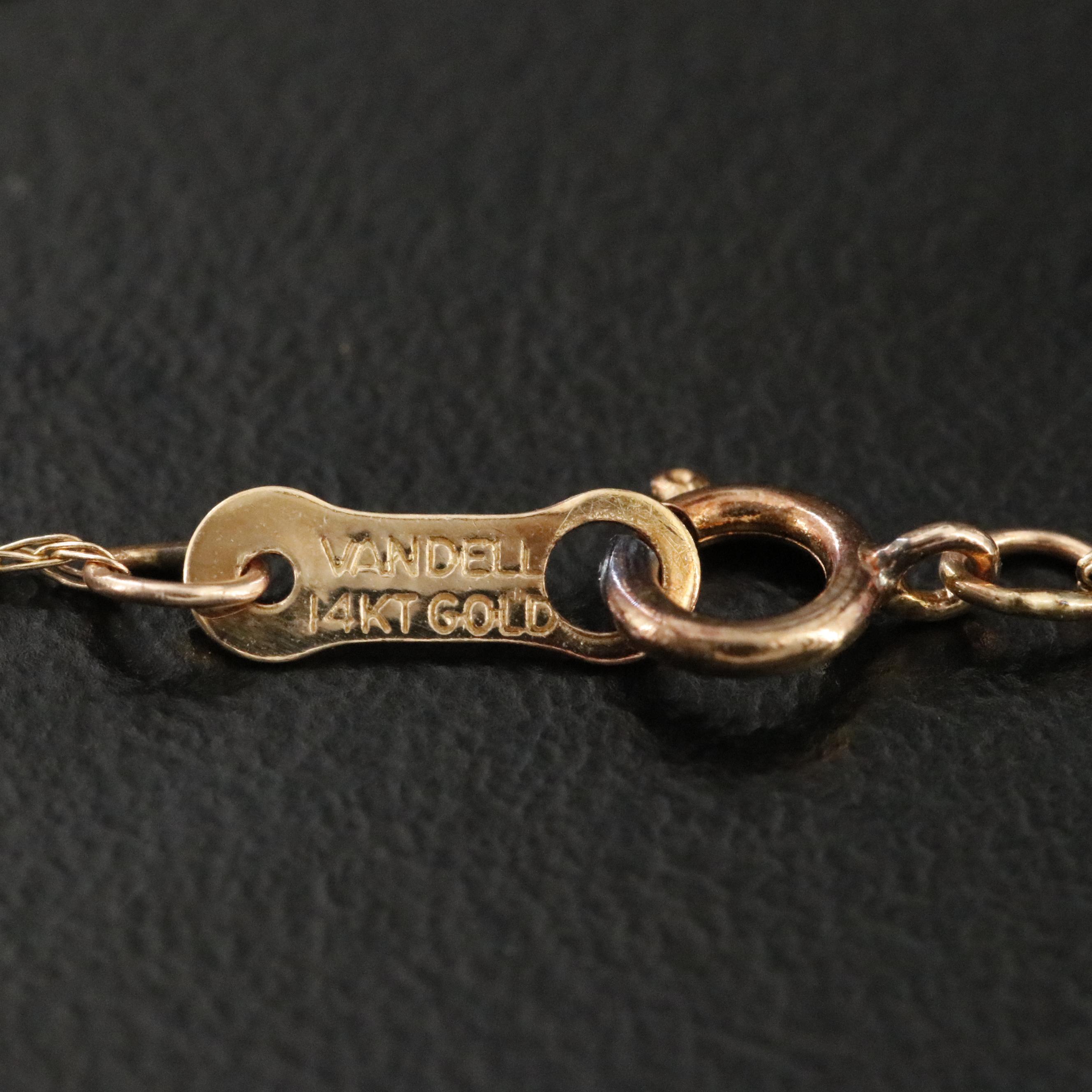 14K Amethyst and CZ Cross Pendant Necklace