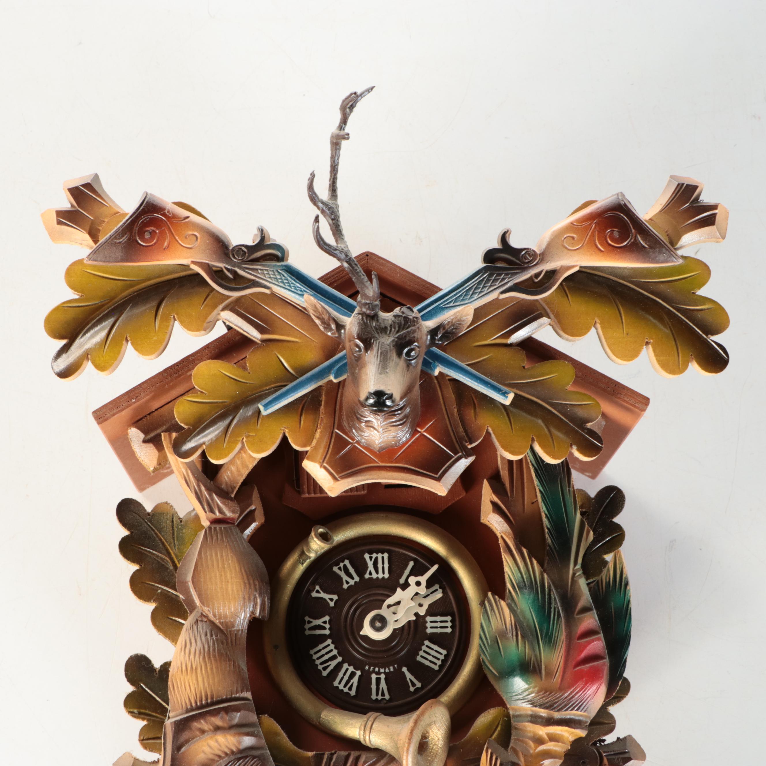 German Black Forest Style Wall Hanging Cuckoo Clock