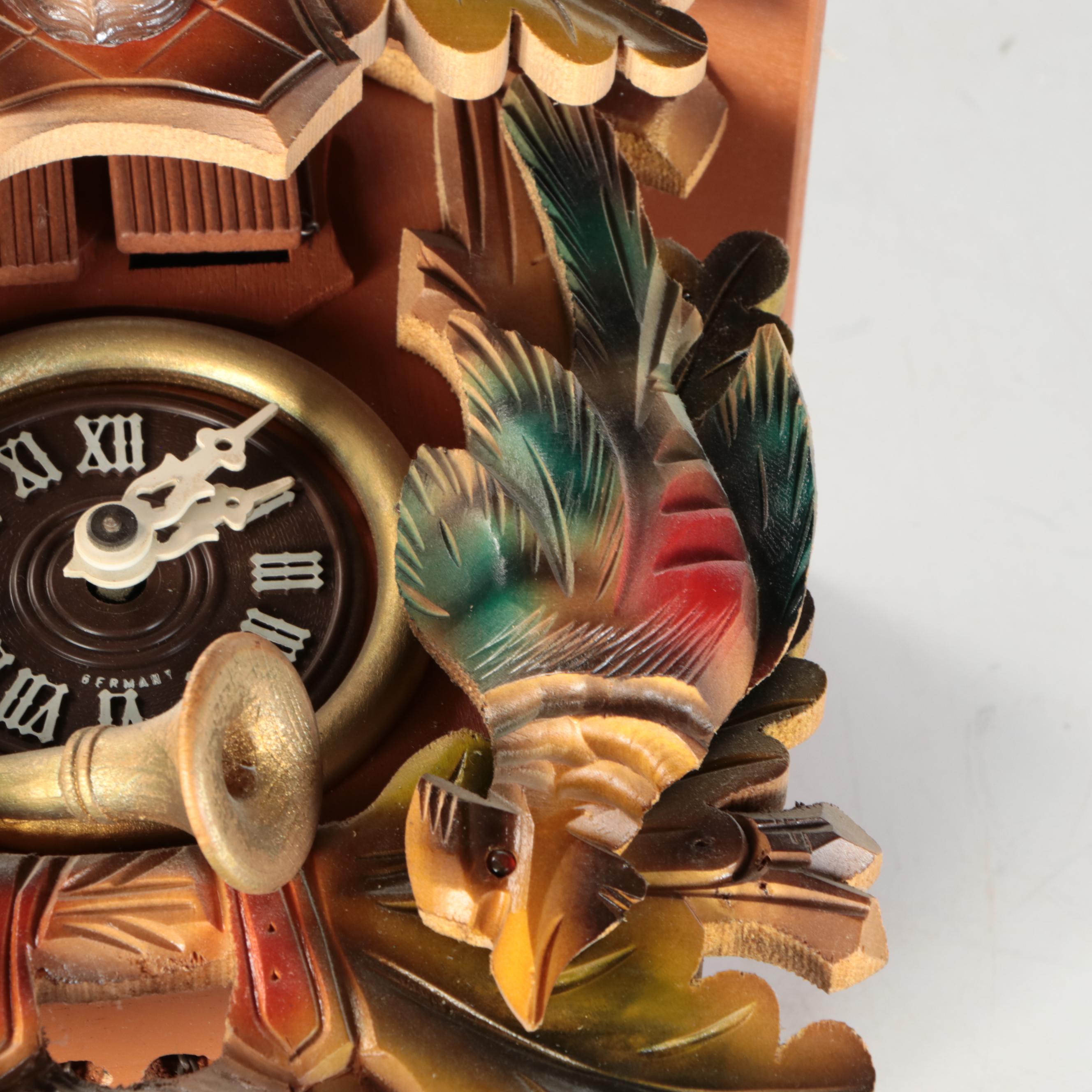 German Black Forest Style Wall Hanging Cuckoo Clock