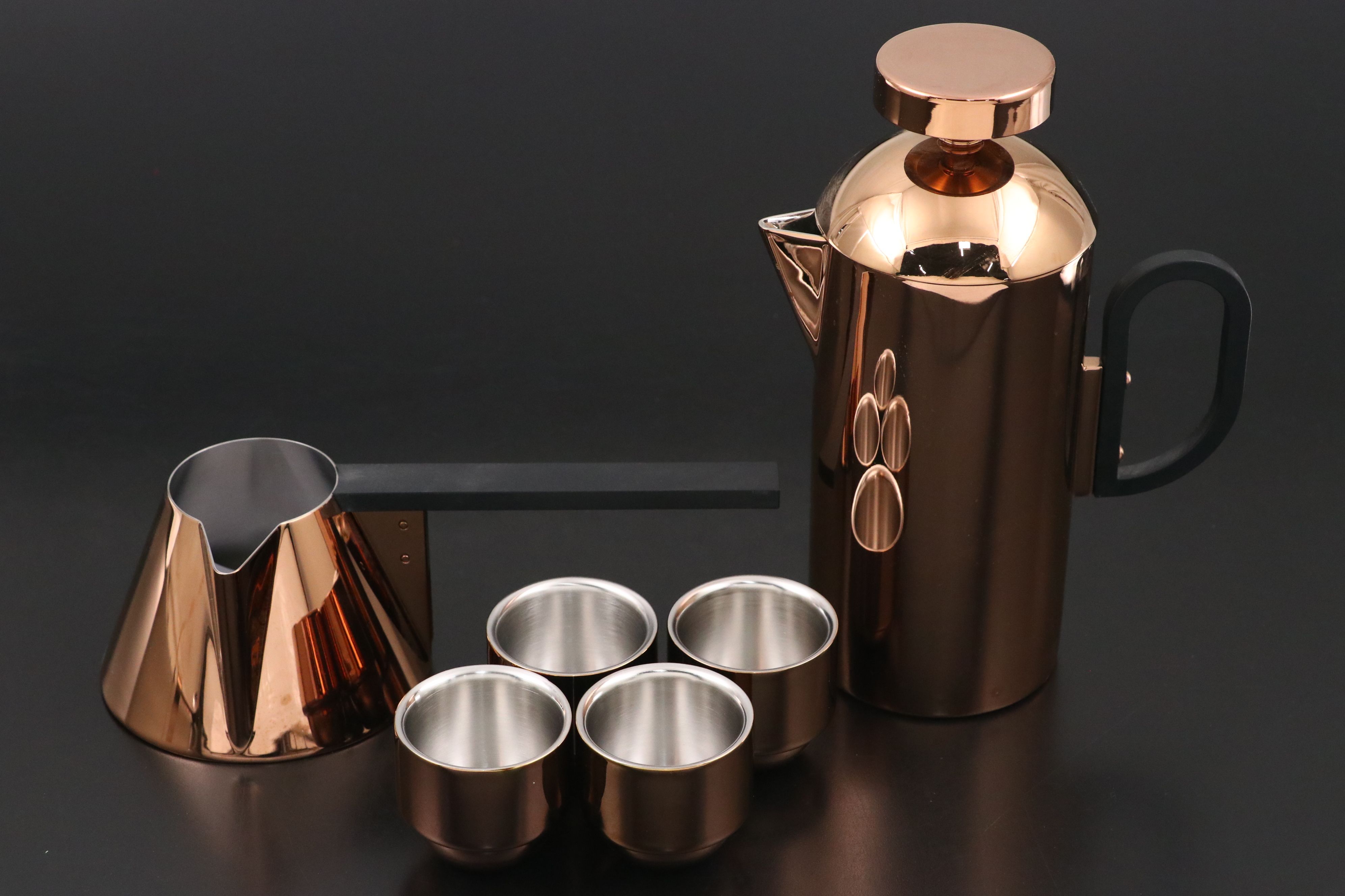Tom Dixon "Brew" and "Plum" Coffee Tray, French Press, Espresso Cups, and More