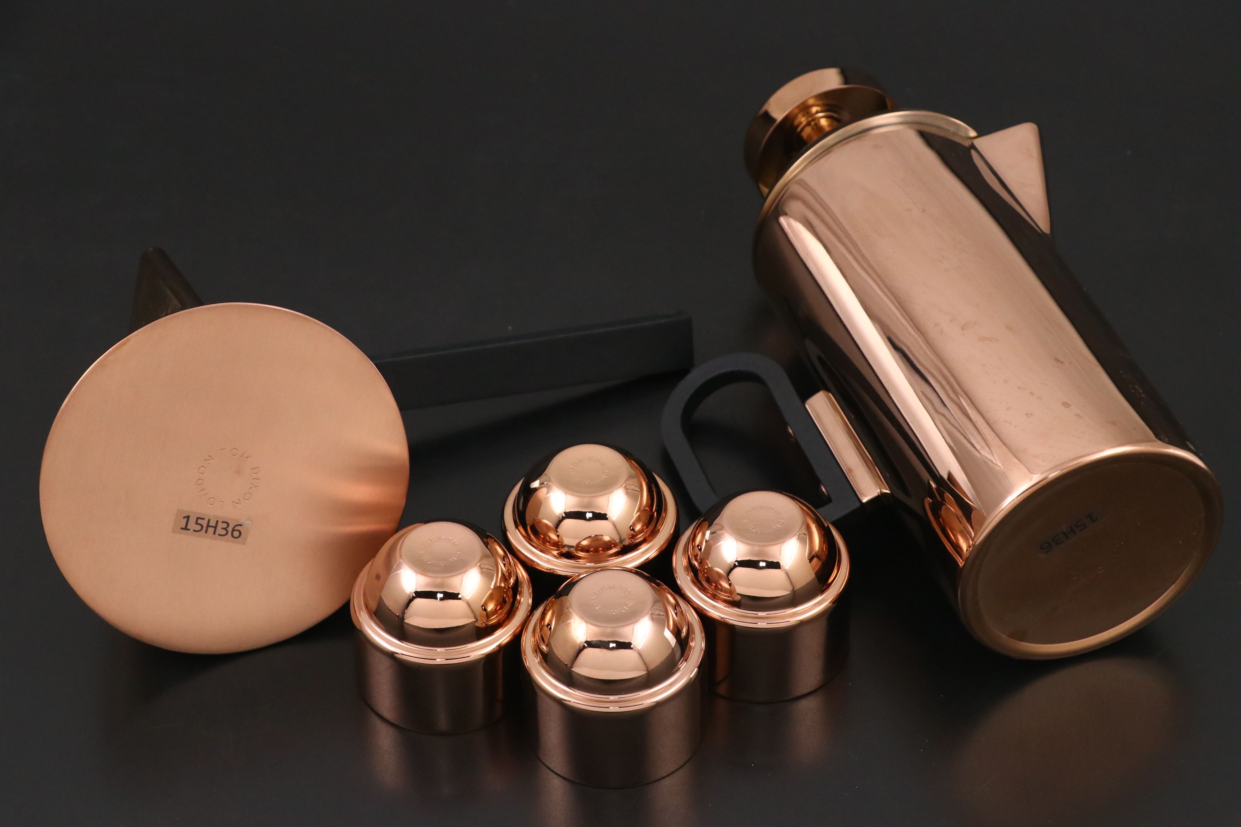 Tom Dixon "Brew" and "Plum" Coffee Tray, French Press, Espresso Cups, and More