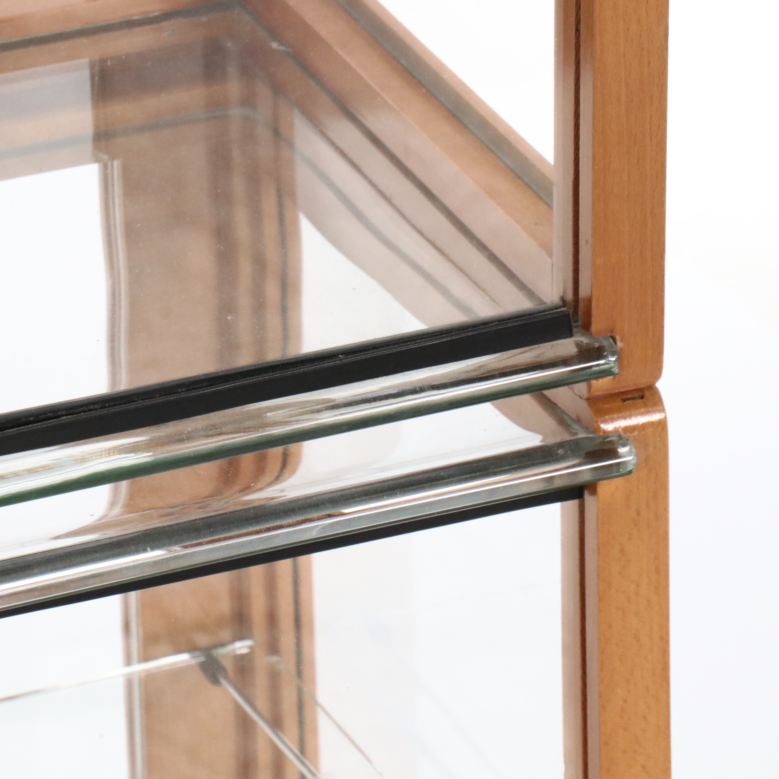 The Waddell Co. Art Deco Style Wood and Glass Display Cabinets