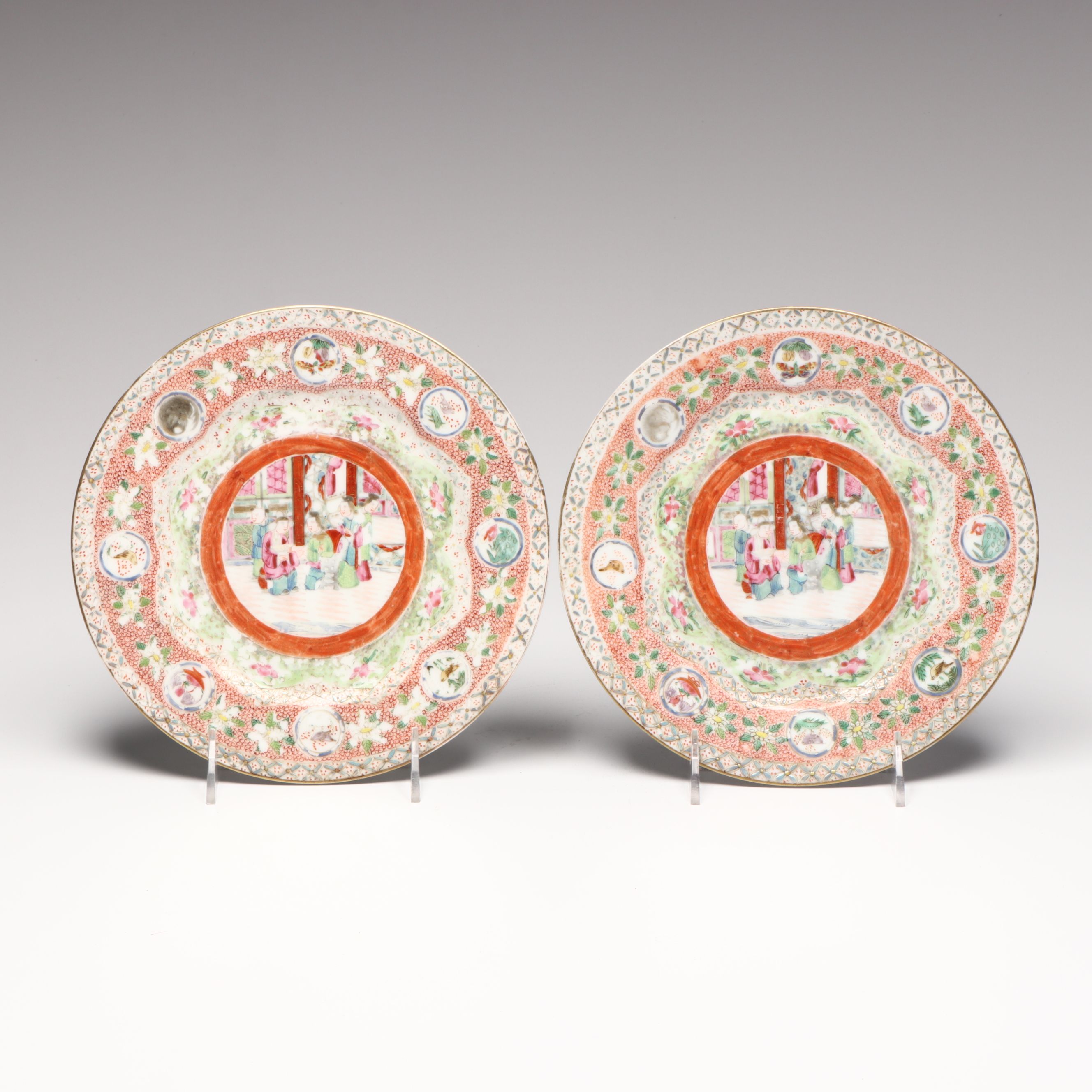 Chinese Export Famille Verte Porcelain Plates