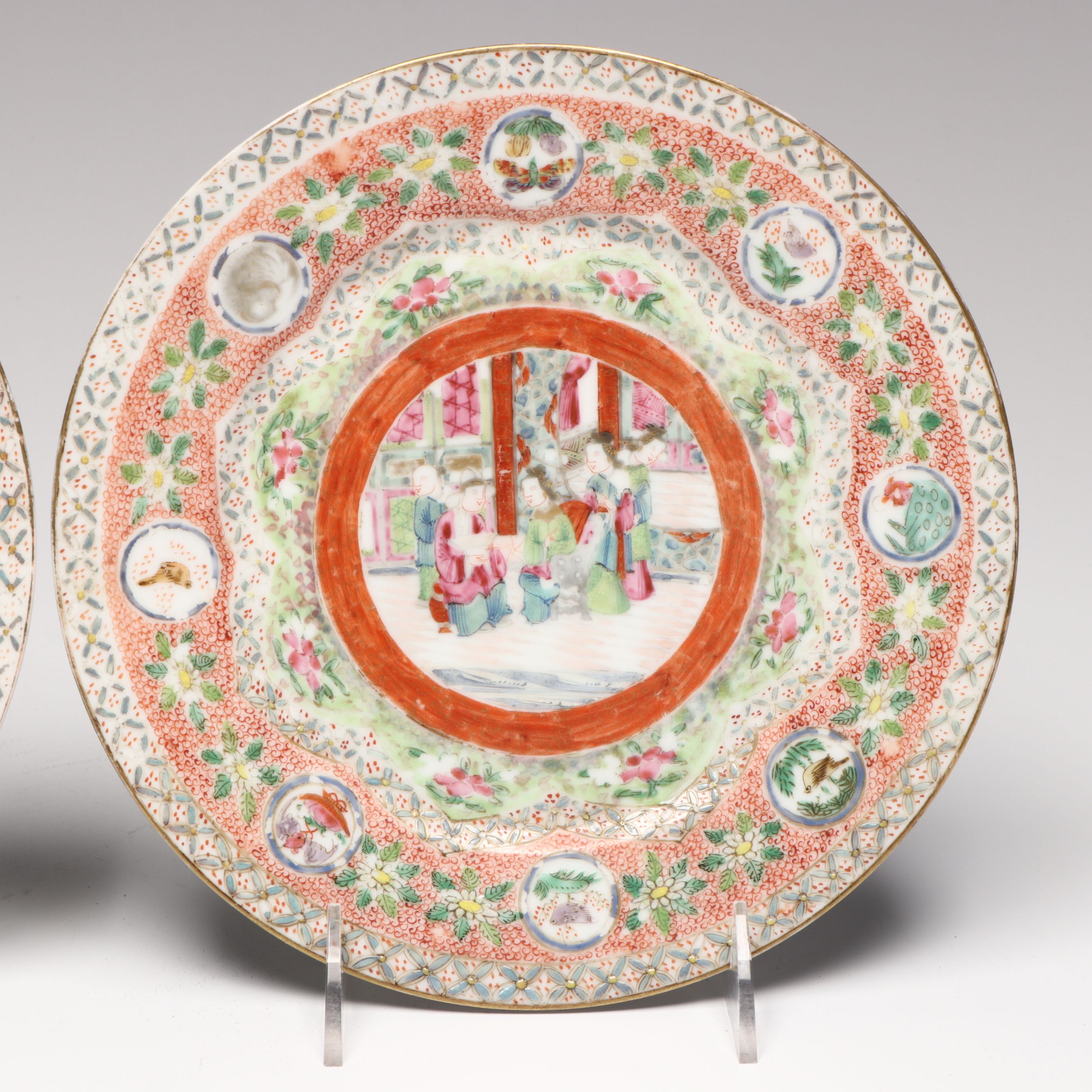 Chinese Export Famille Verte Porcelain Plates