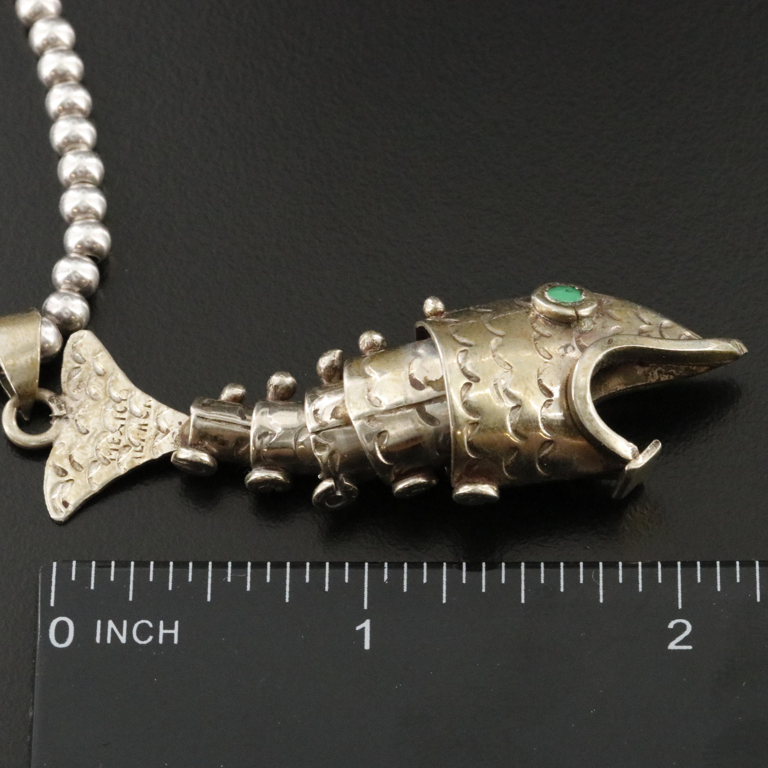 Articulated Fish on Sterling Chain