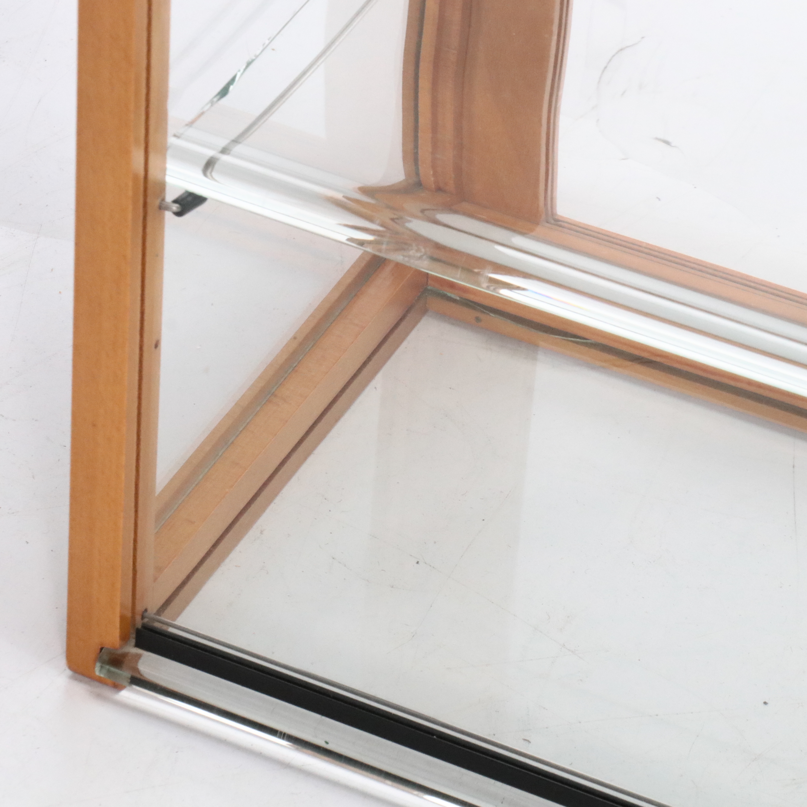 The Waddell Co. Art Deco Style Wood and Glass Display Cabinets