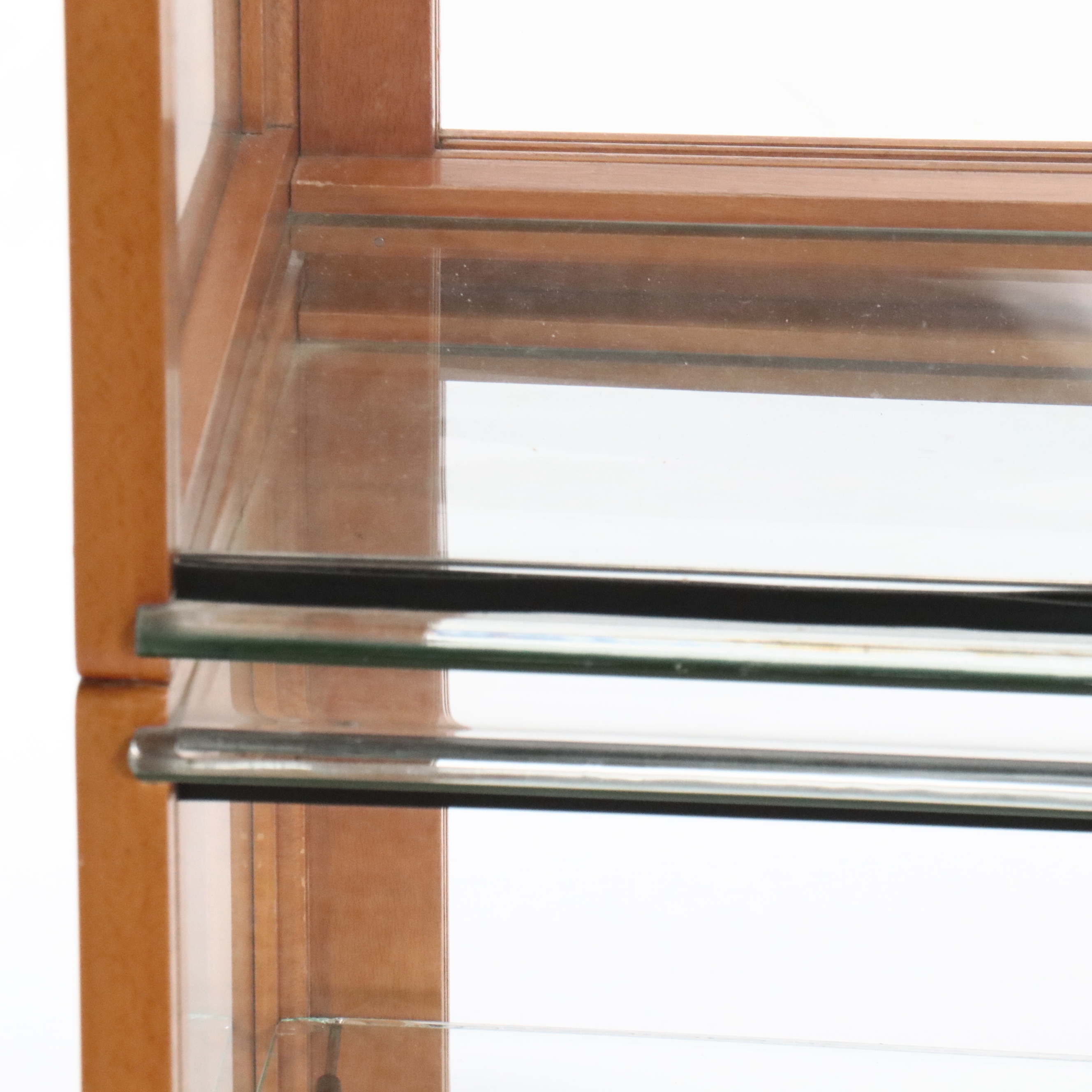 The Waddell Co. Art Deco Style Wood and Glass Display Cabinets