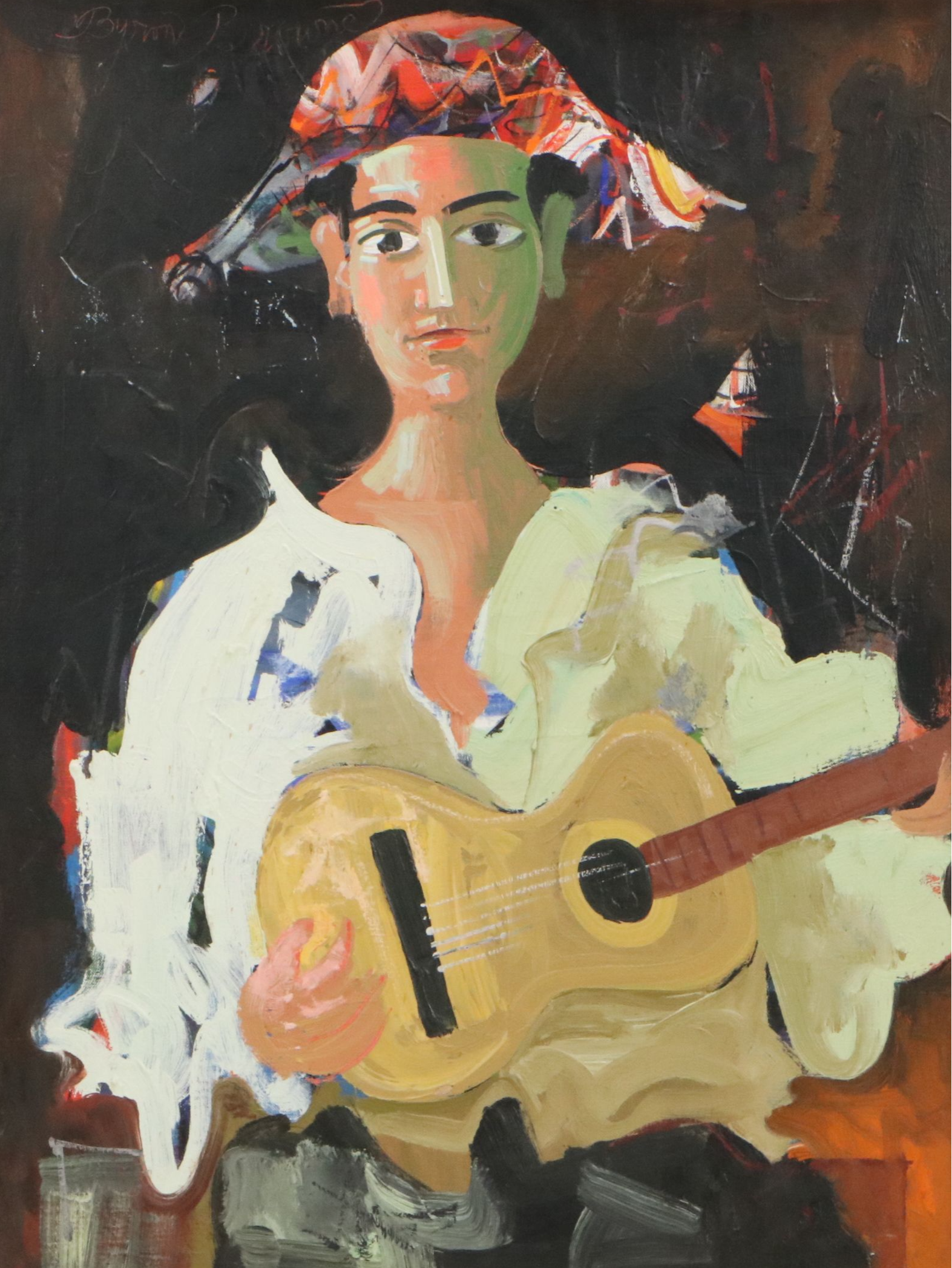 Byron Browne Oil Painting "Seated Figure," 1958