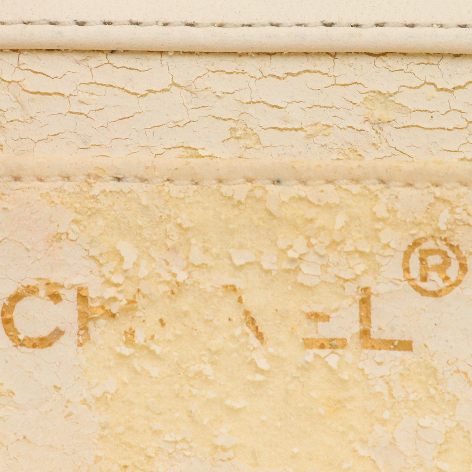 Chanel Full Flap White Lambskin Leather Diamond Stitched Shoulder Bag, 1980's