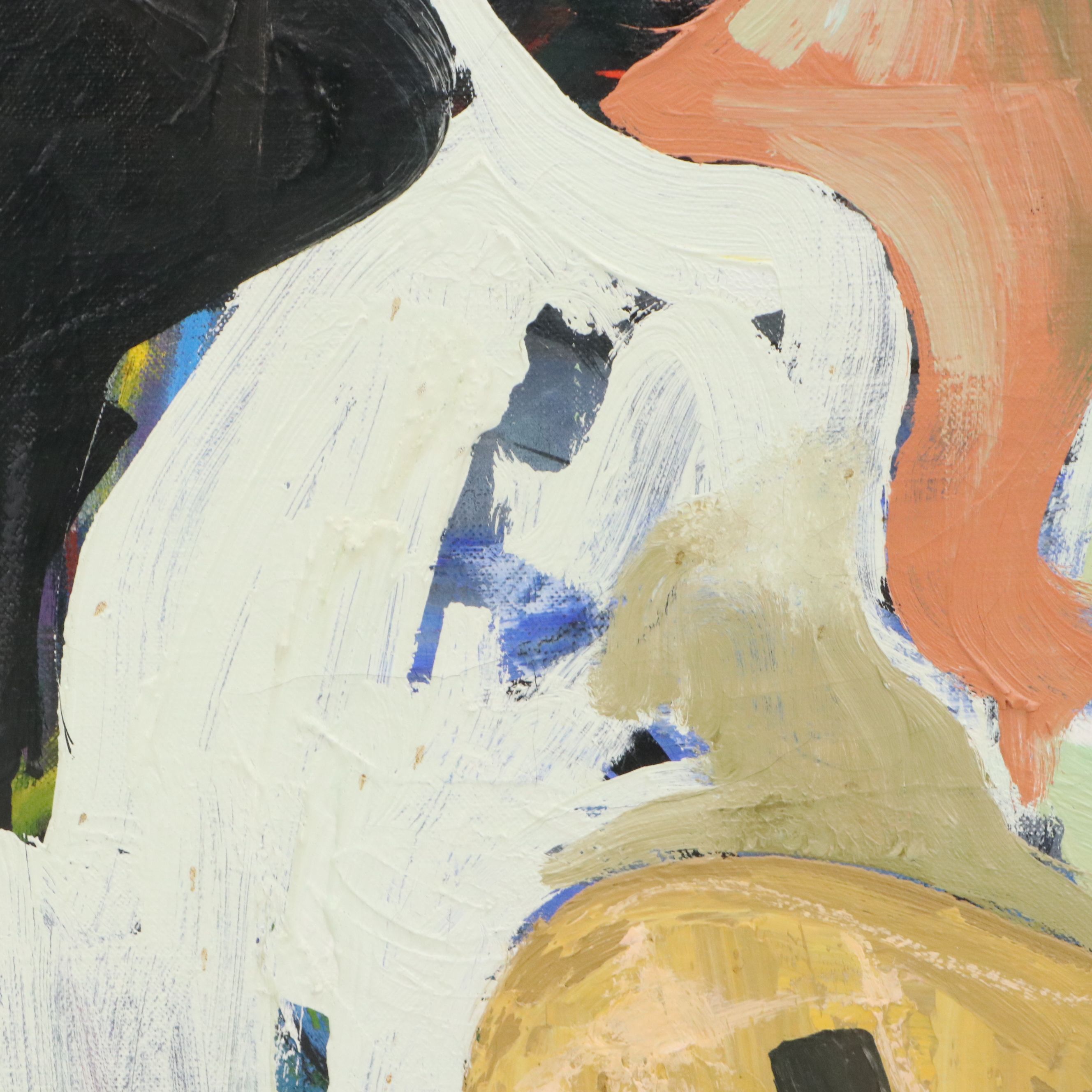 Byron Browne Oil Painting "Seated Figure," 1958