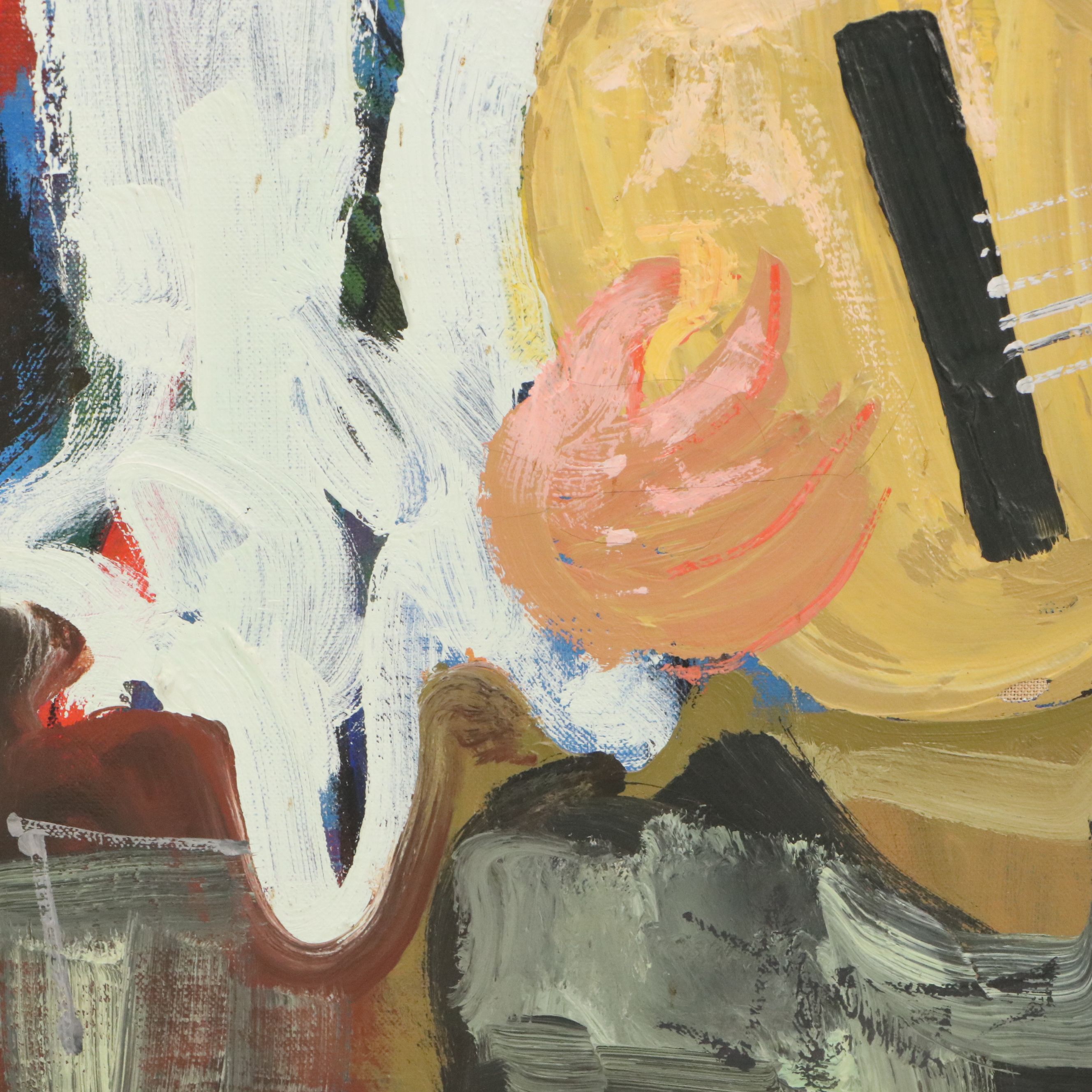 Byron Browne Oil Painting "Seated Figure," 1958