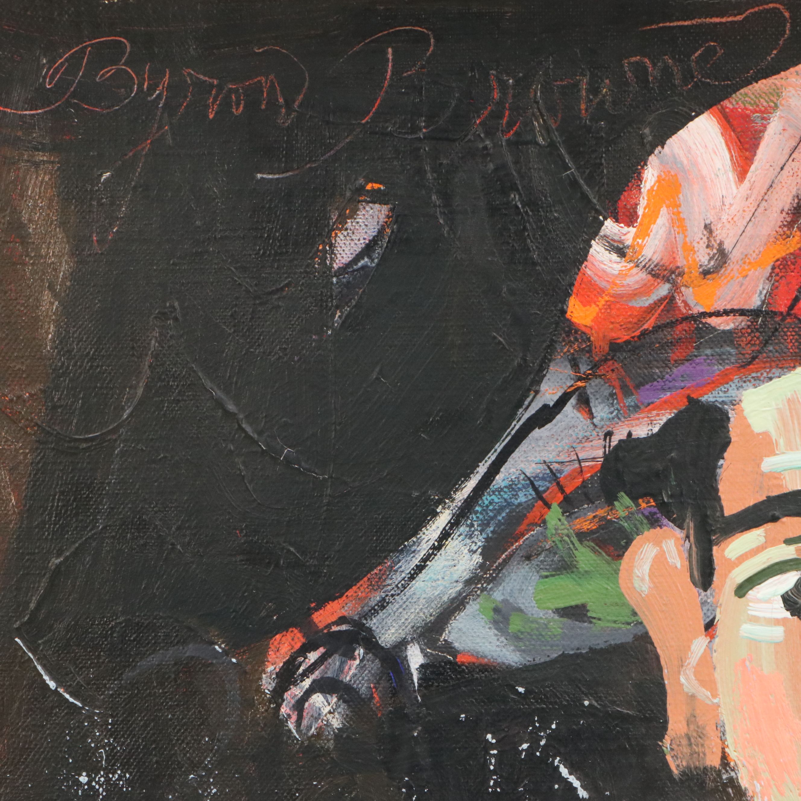 Byron Browne Oil Painting "Seated Figure," 1958