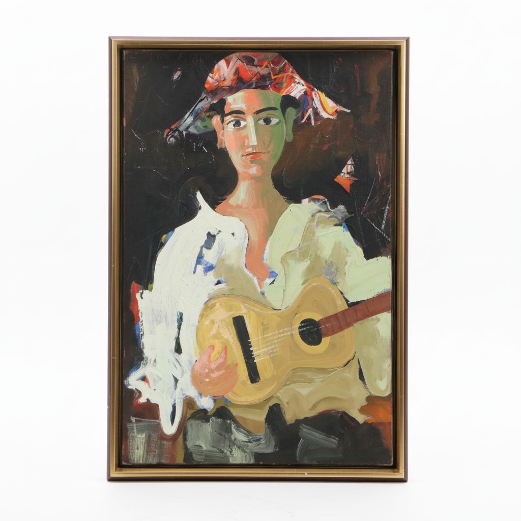 Byron Browne Oil Painting "Seated Figure," 1958