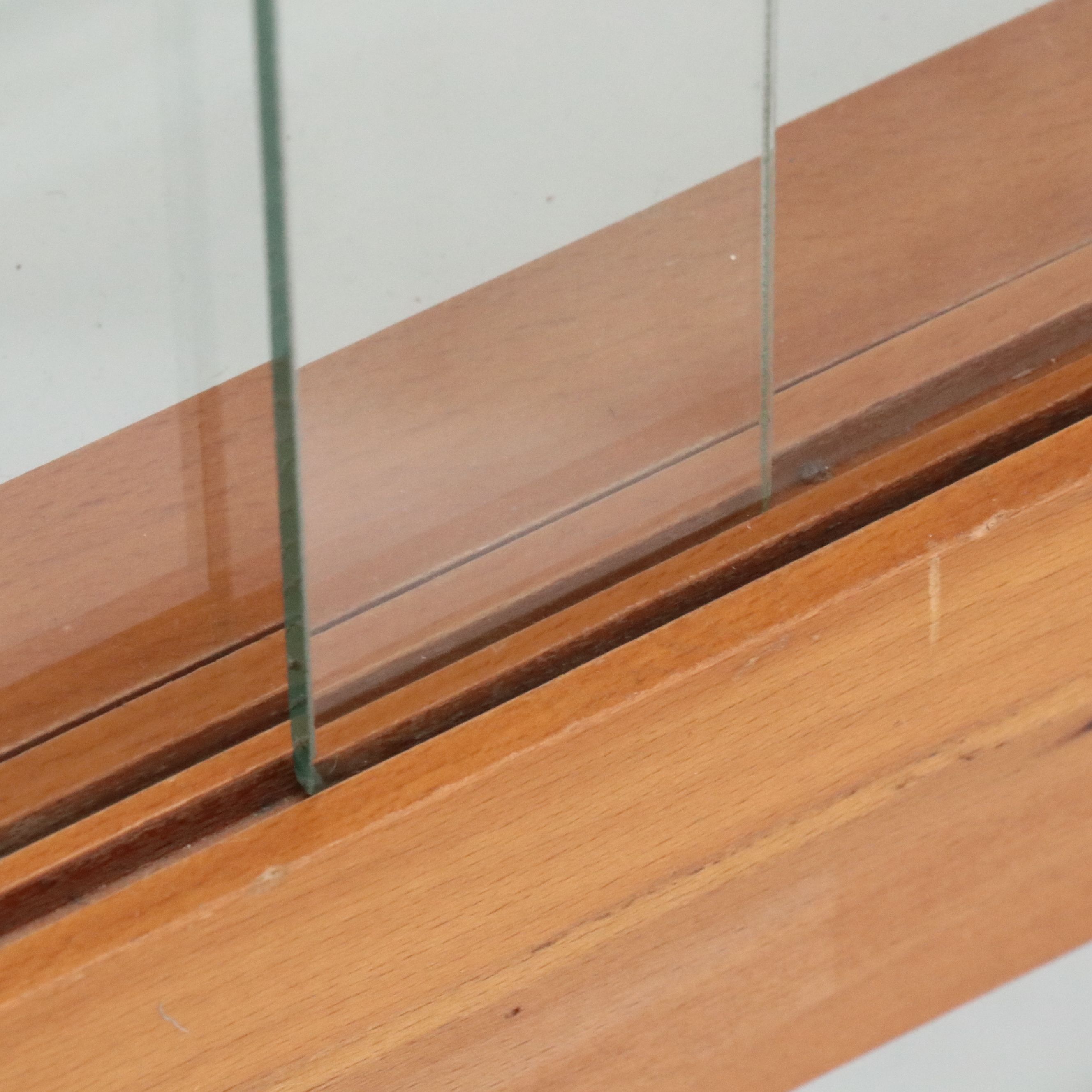 The Waddell Co. Art Deco Style Wood and Glass Display Cabinets