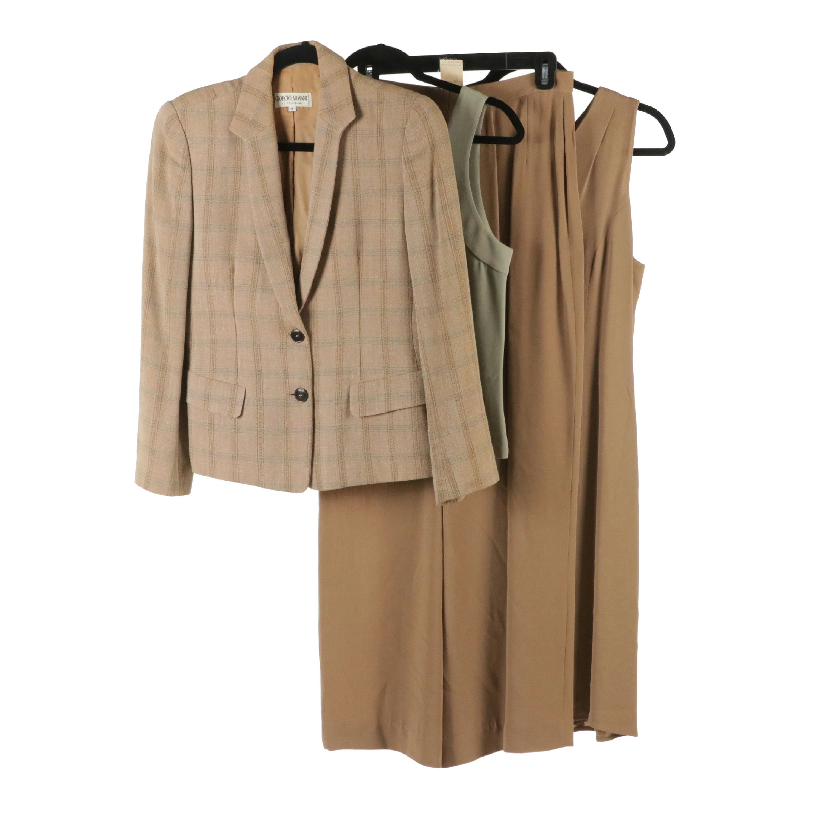 Giorgio Armani Le Collezioni Sleeveless Dress and Top, Pants, and Jacket