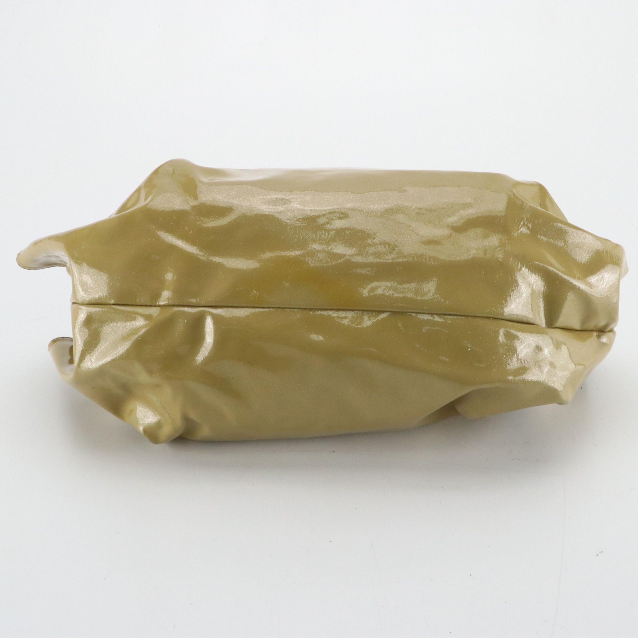 Loewe Anagram Embossed Aire Handbag in Glittery Patent and Calfskin Leather