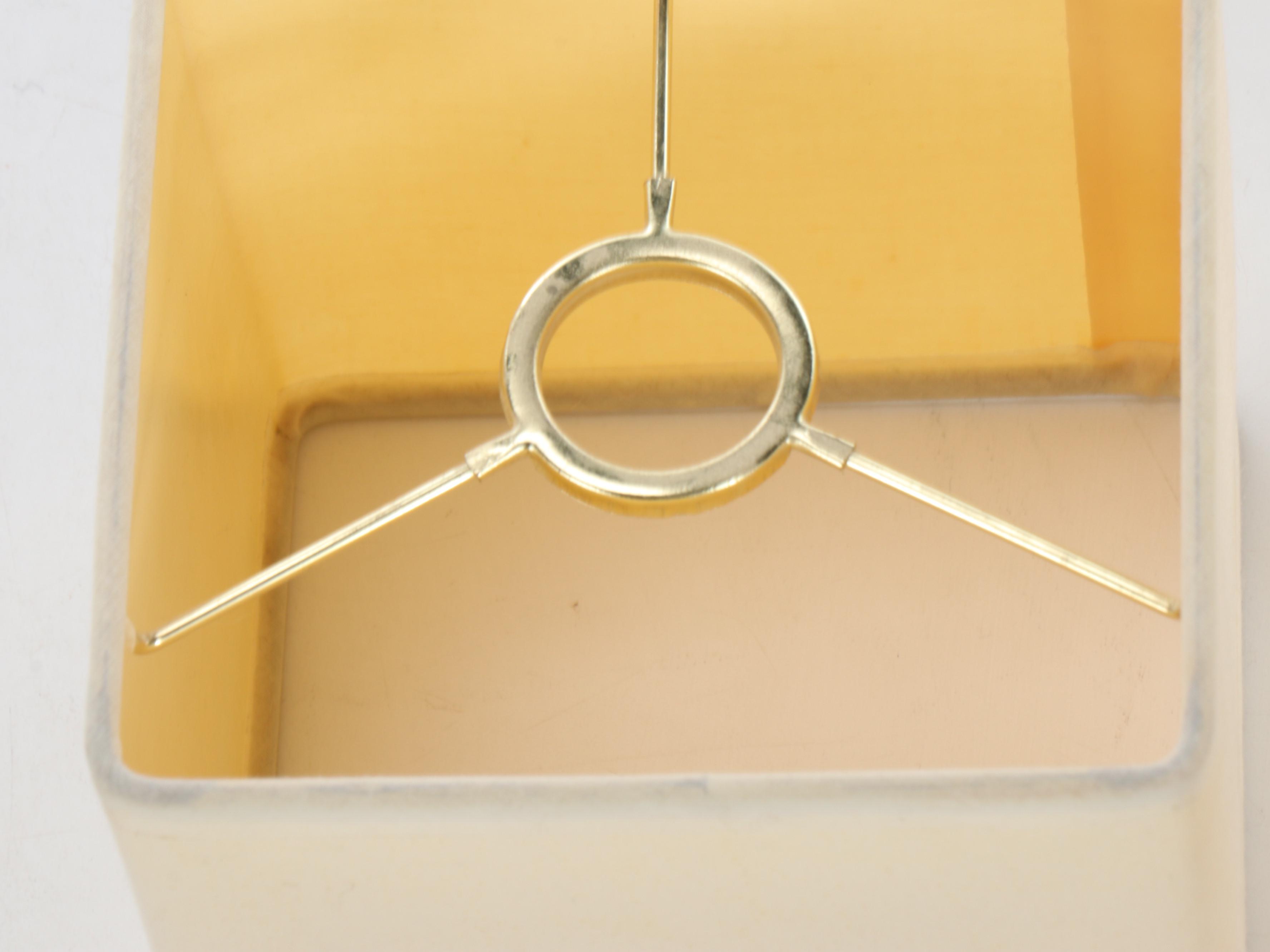 Postmodern Style Bridge Arm Metal Floor and Table Lamp and Drum Shades, 2001