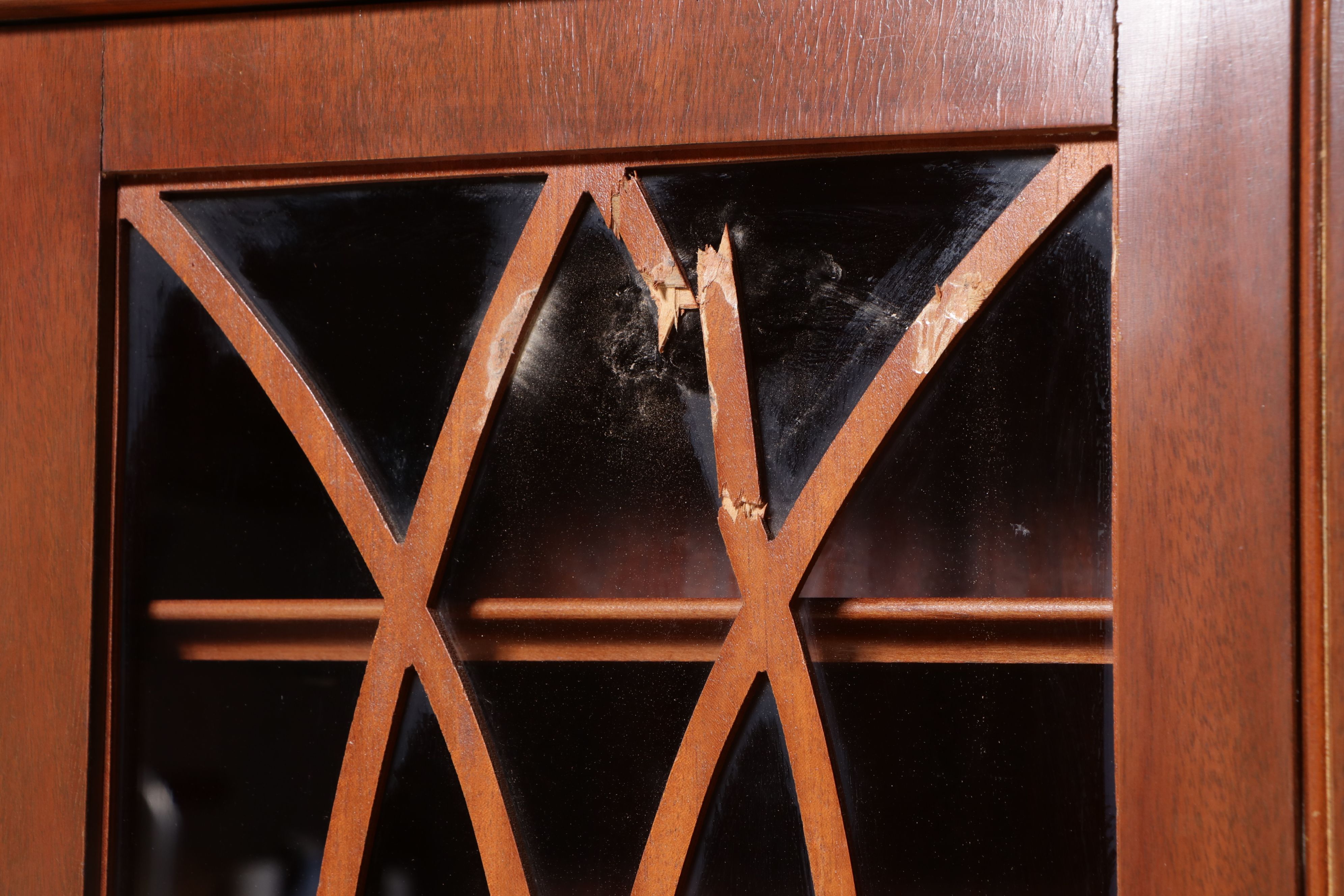 Queen Anne Style Mahogany Secretary Desk, Mid to Late 20th Century