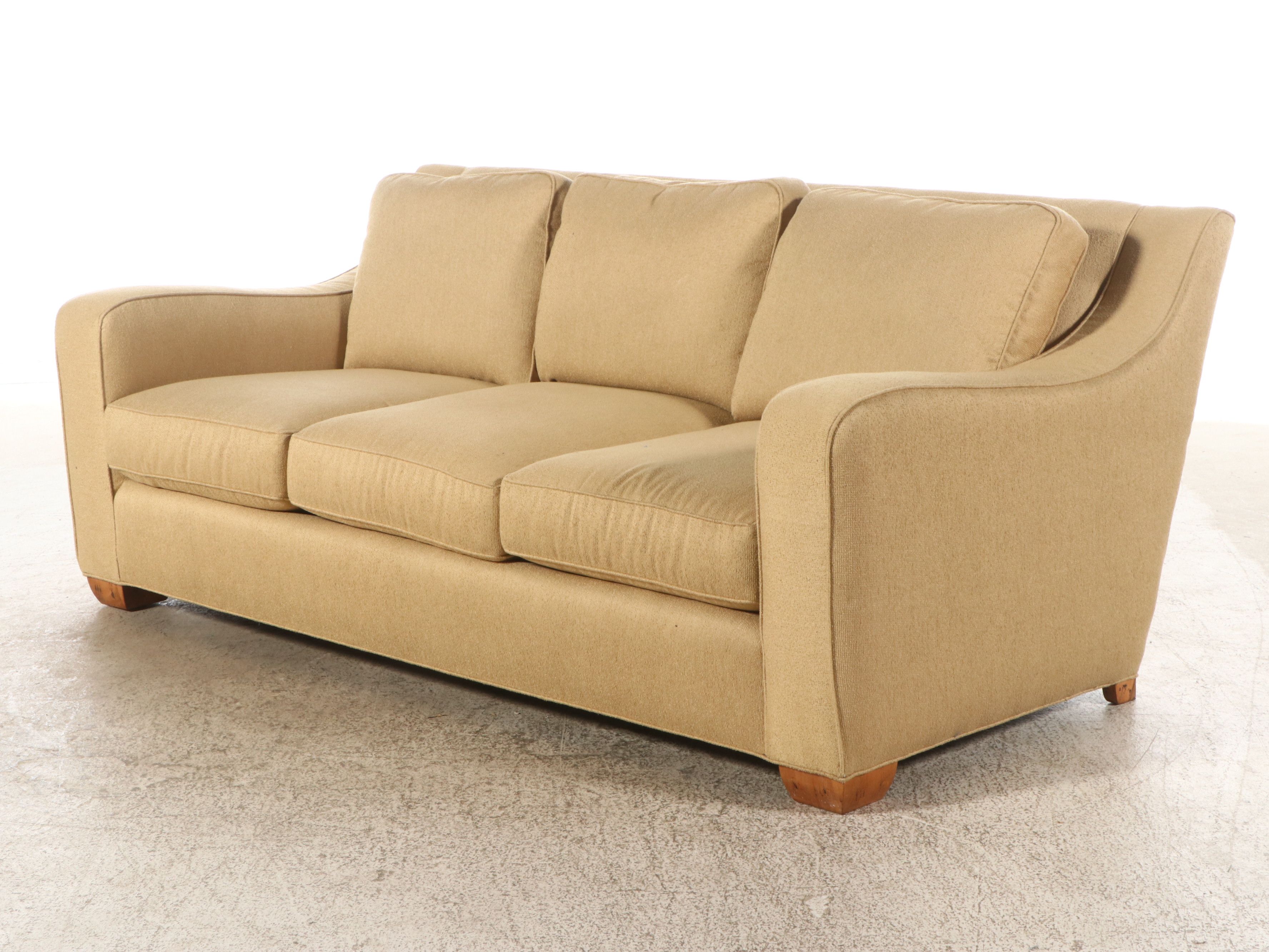 Taylor King Contemporary Upholstered Sofa with Accent Pillows