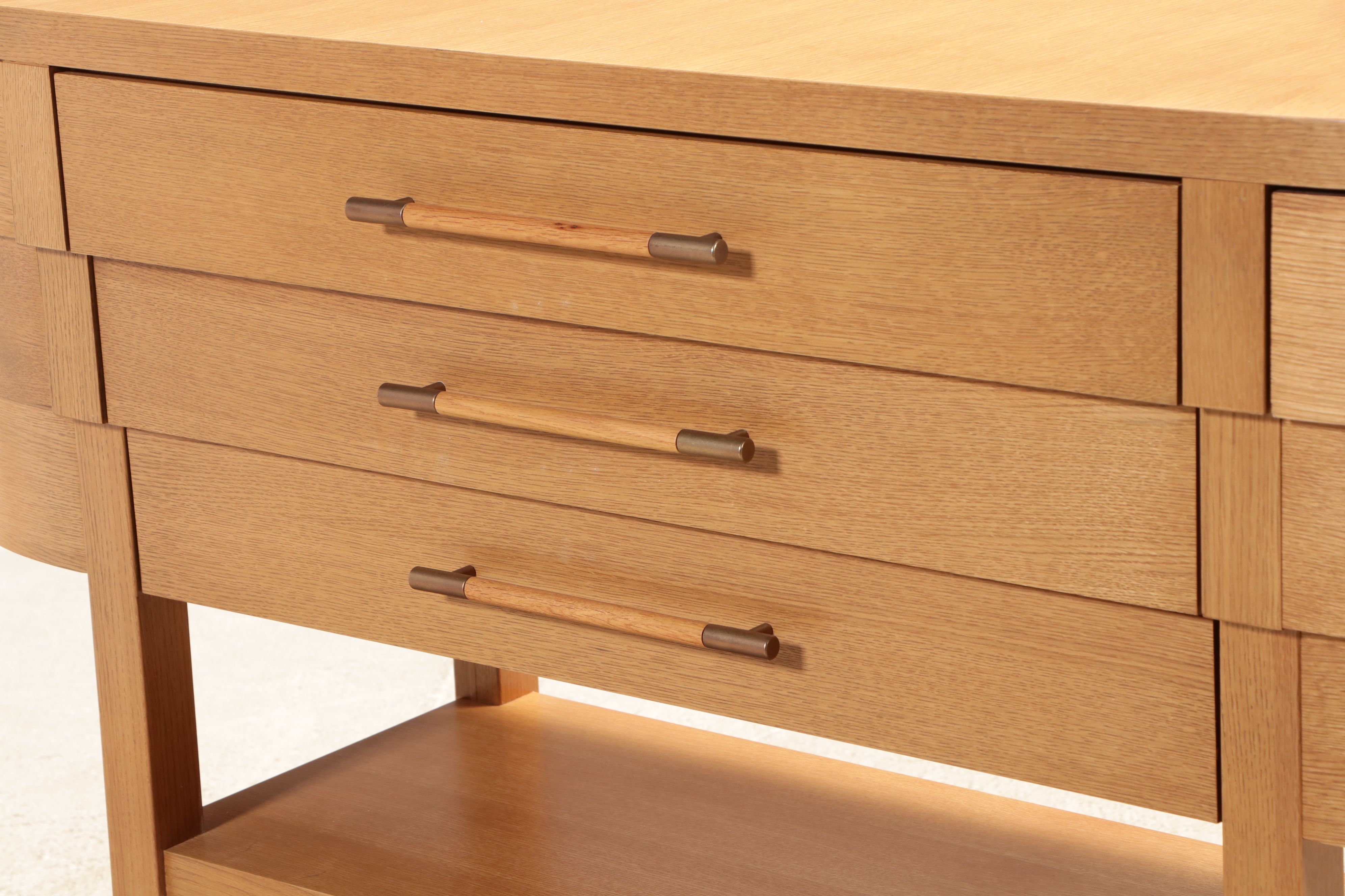 Stanley Furniture Contemporary Art Deco Style Maple Finish Sideboard