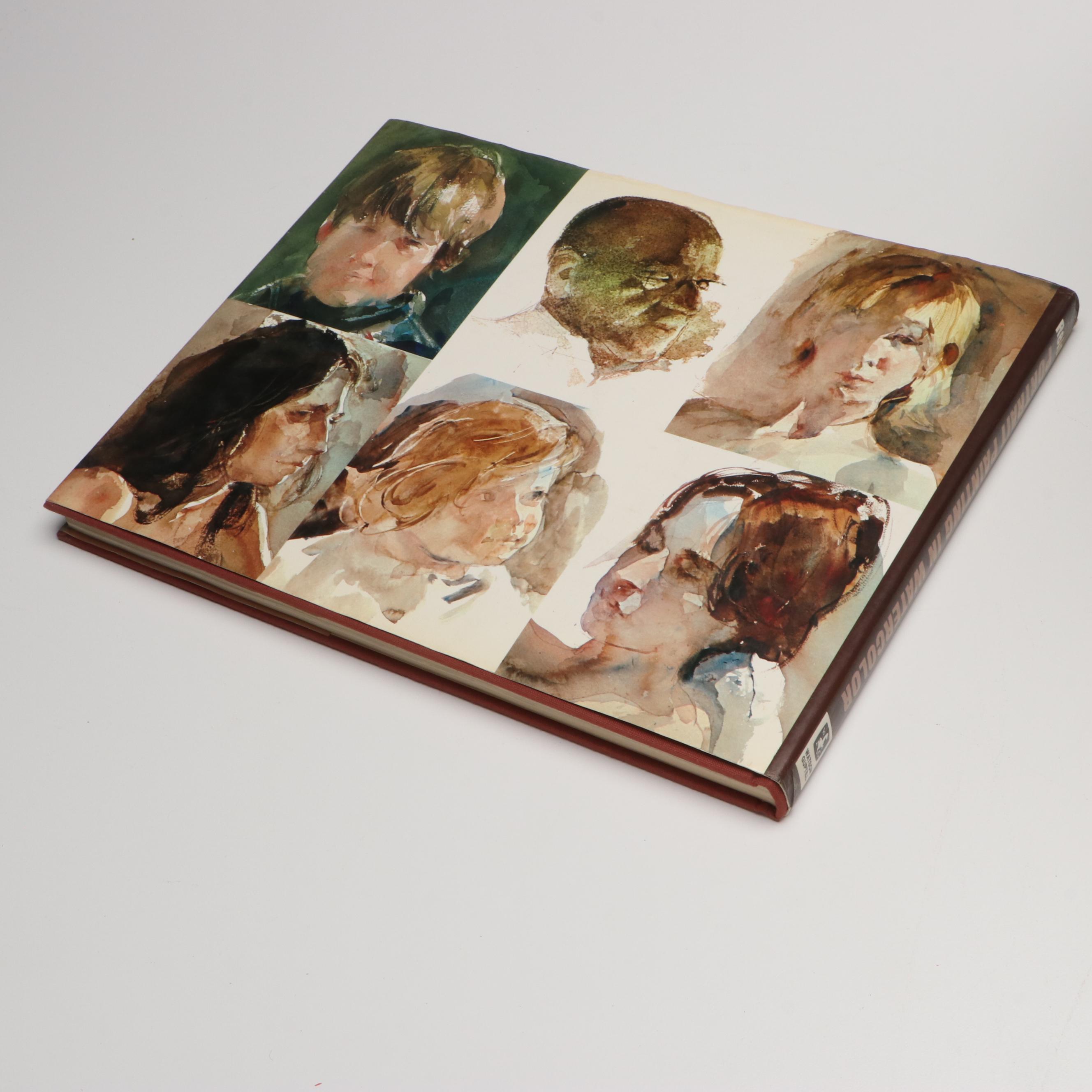 "Portrait Painting in Watercolor" Signed by Charles Reid with Other Art Books