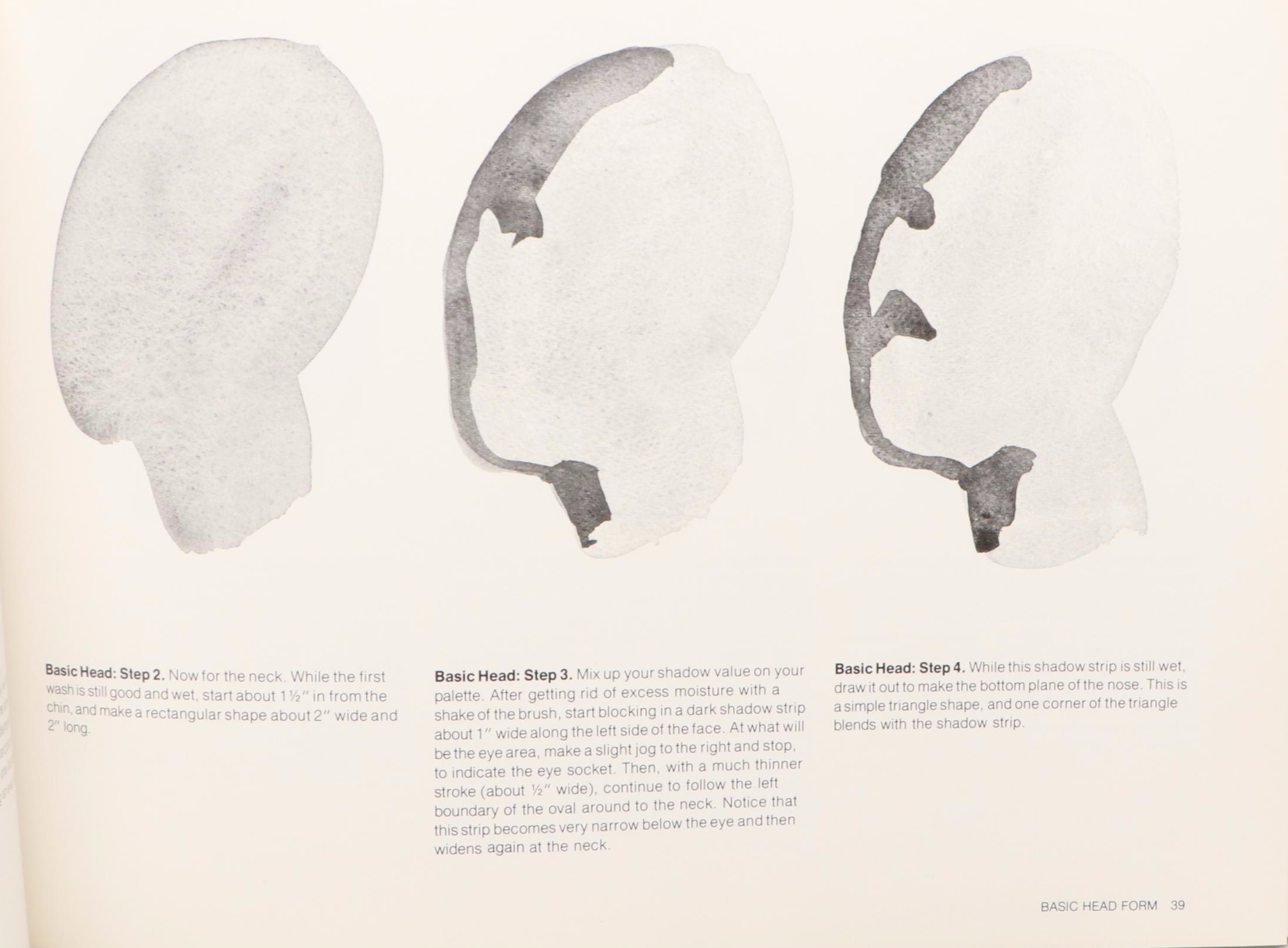 "Portrait Painting in Watercolor" Signed by Charles Reid with Other Art Books