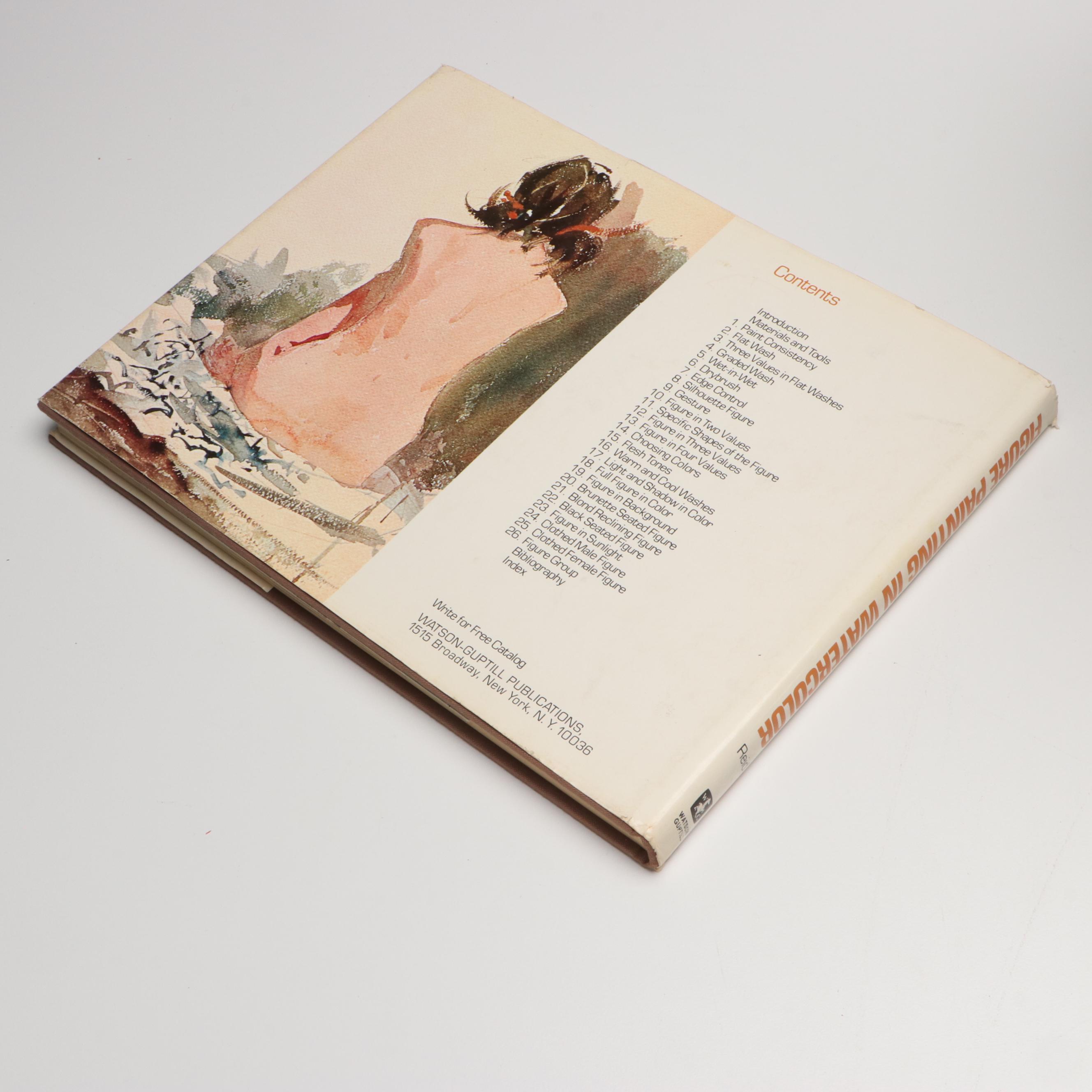 "Portrait Painting in Watercolor" Signed by Charles Reid with Other Art Books