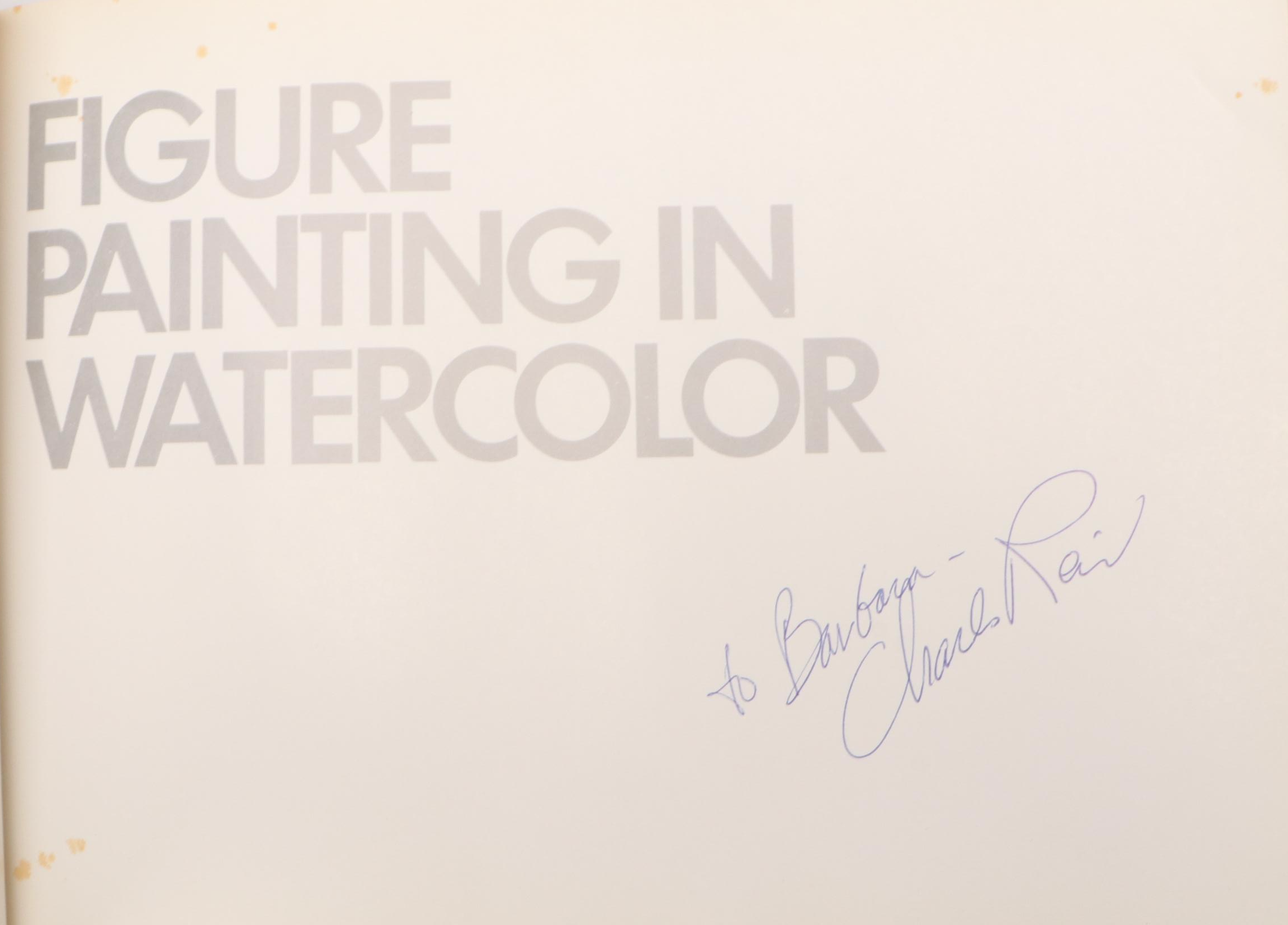 "Portrait Painting in Watercolor" Signed by Charles Reid with Other Art Books