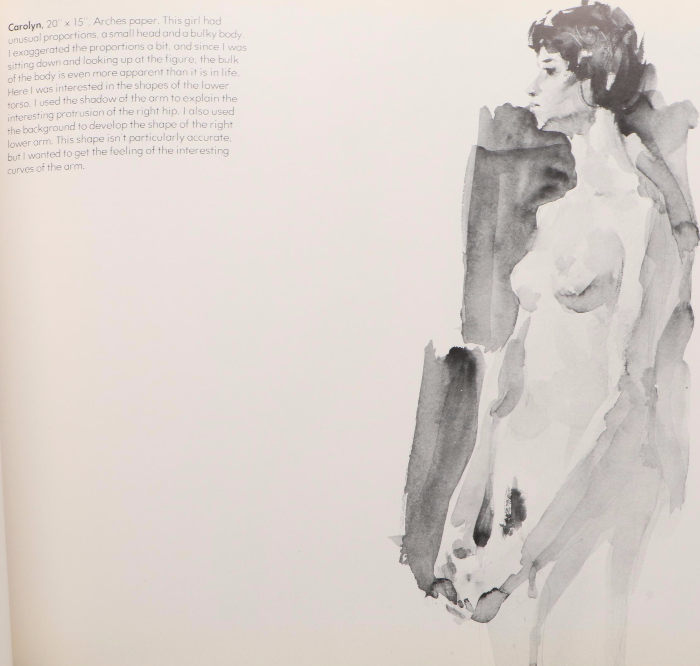 "Portrait Painting in Watercolor" Signed by Charles Reid with Other Art Books